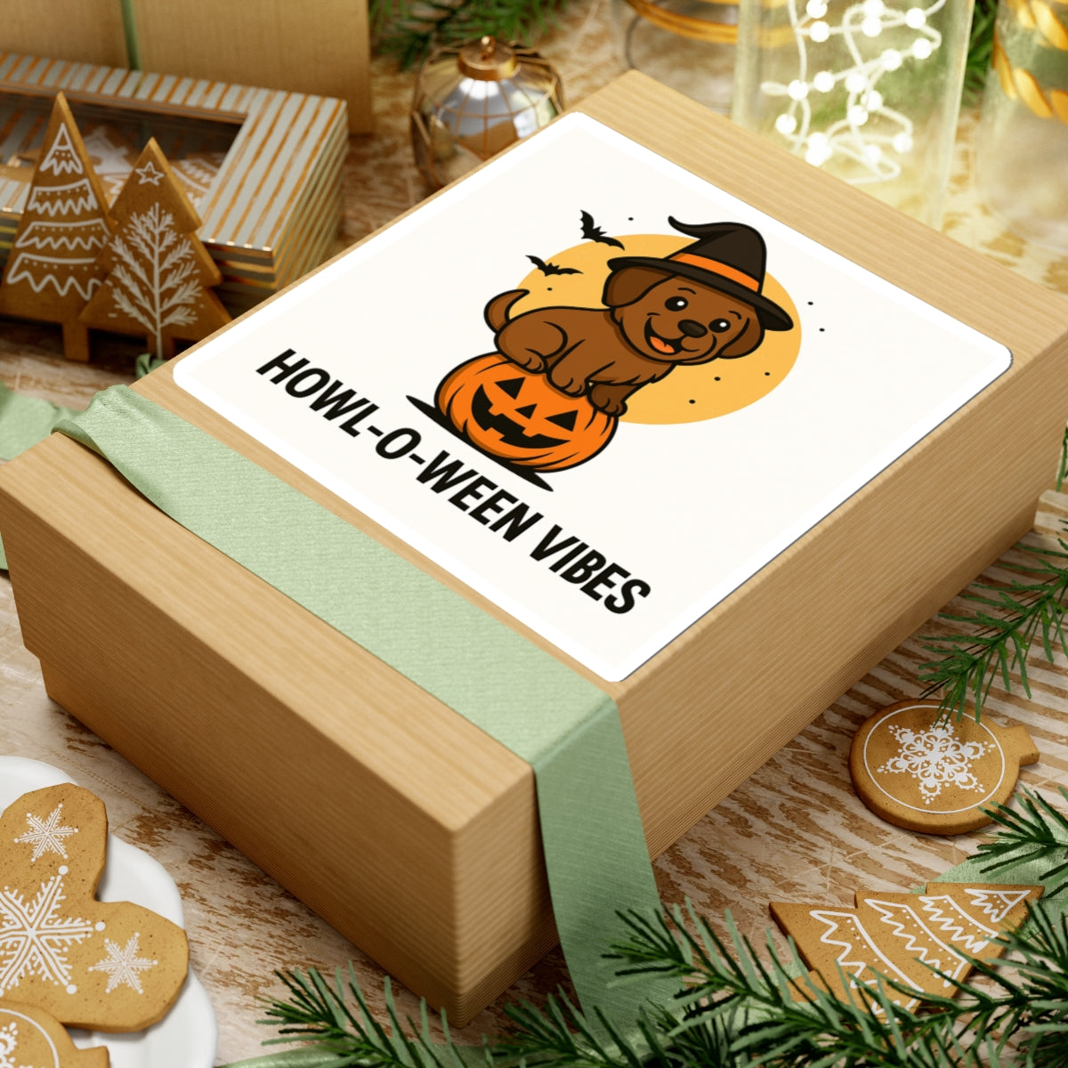 Halloween Dog Stickers, Cute Kiss-Cut Stickers, Howl-O-Ween Vibes, Fun Decor for Laptops, Gifts for Pet Lovers