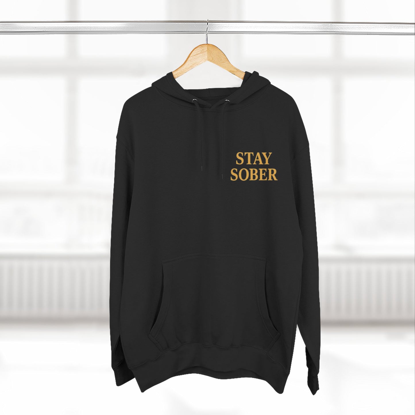 Samurai hoodie- Stay Sober, Defend Peace | Cozy Sweatshirt for Wellness, Gratitude Gifts, Motivation, Mindfulness