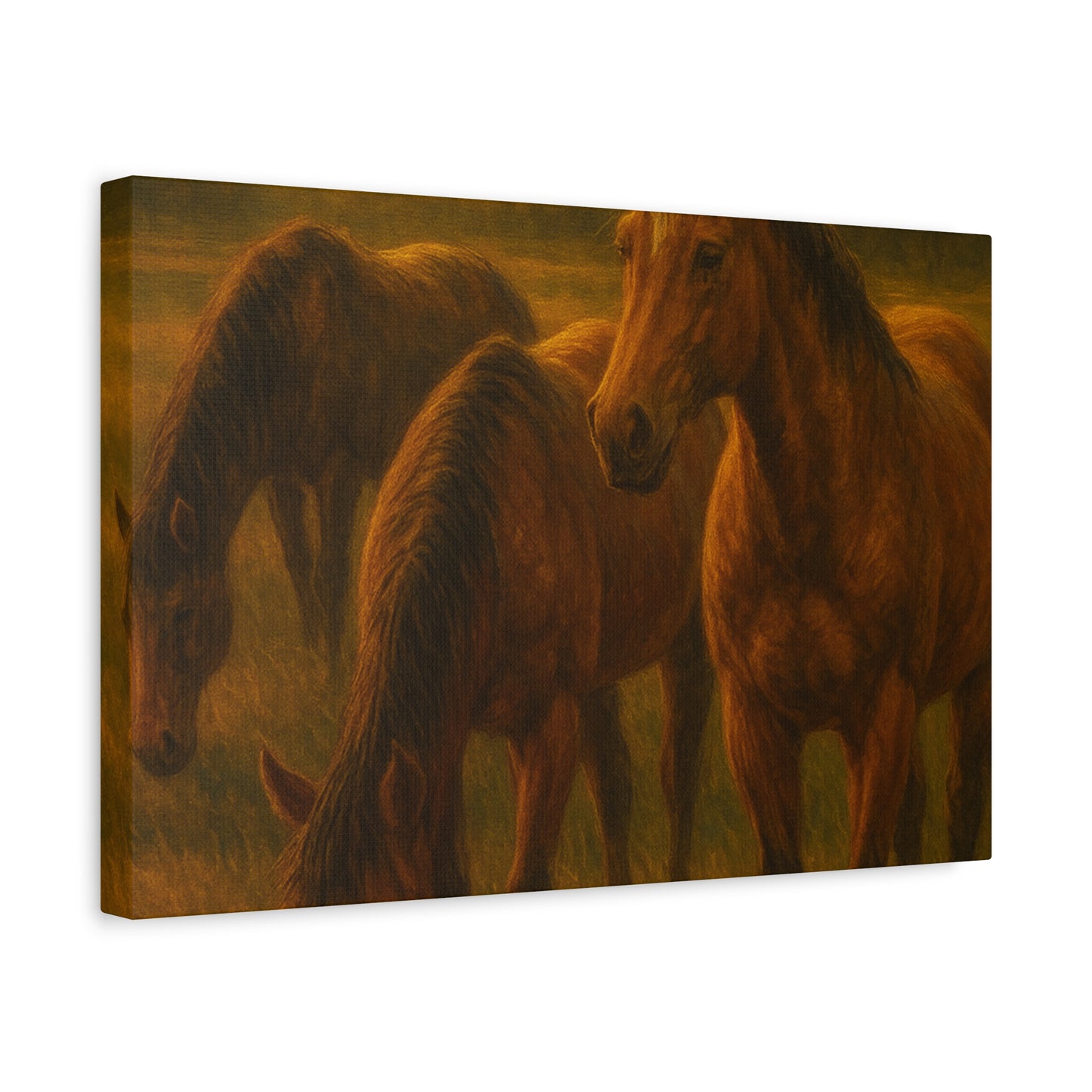 Rustic Horse Artwork Canvas, Equine Home Decor, Horse Lover Gift, Farmhouse Wall Art, Equestrian Decor, Nature Inspired