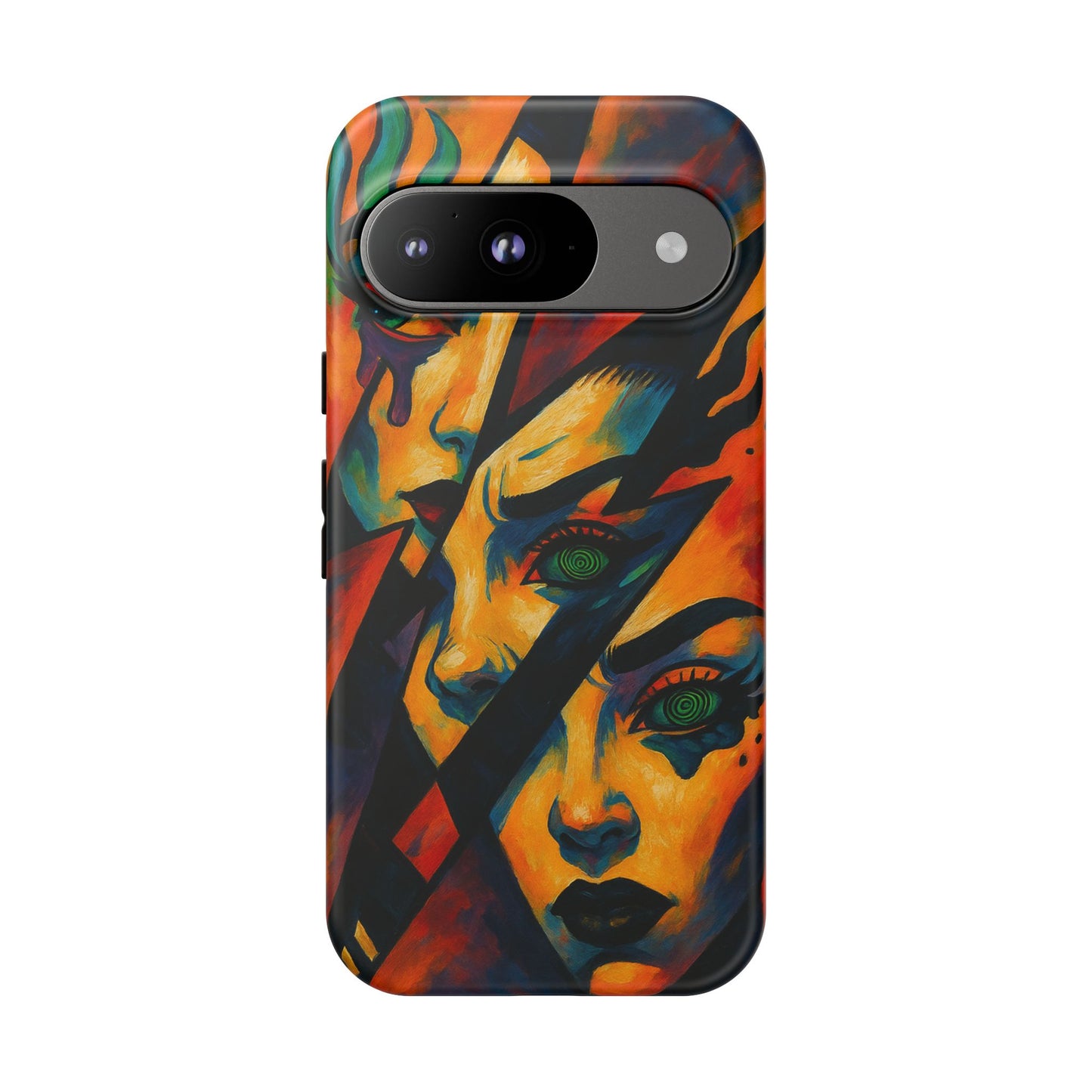 Vibrant Phone Case with Edgy Art, Tough Cases for Trendsetters, Unique Gift for Art Lovers, Colorful Phone Accessory, Protection and Style