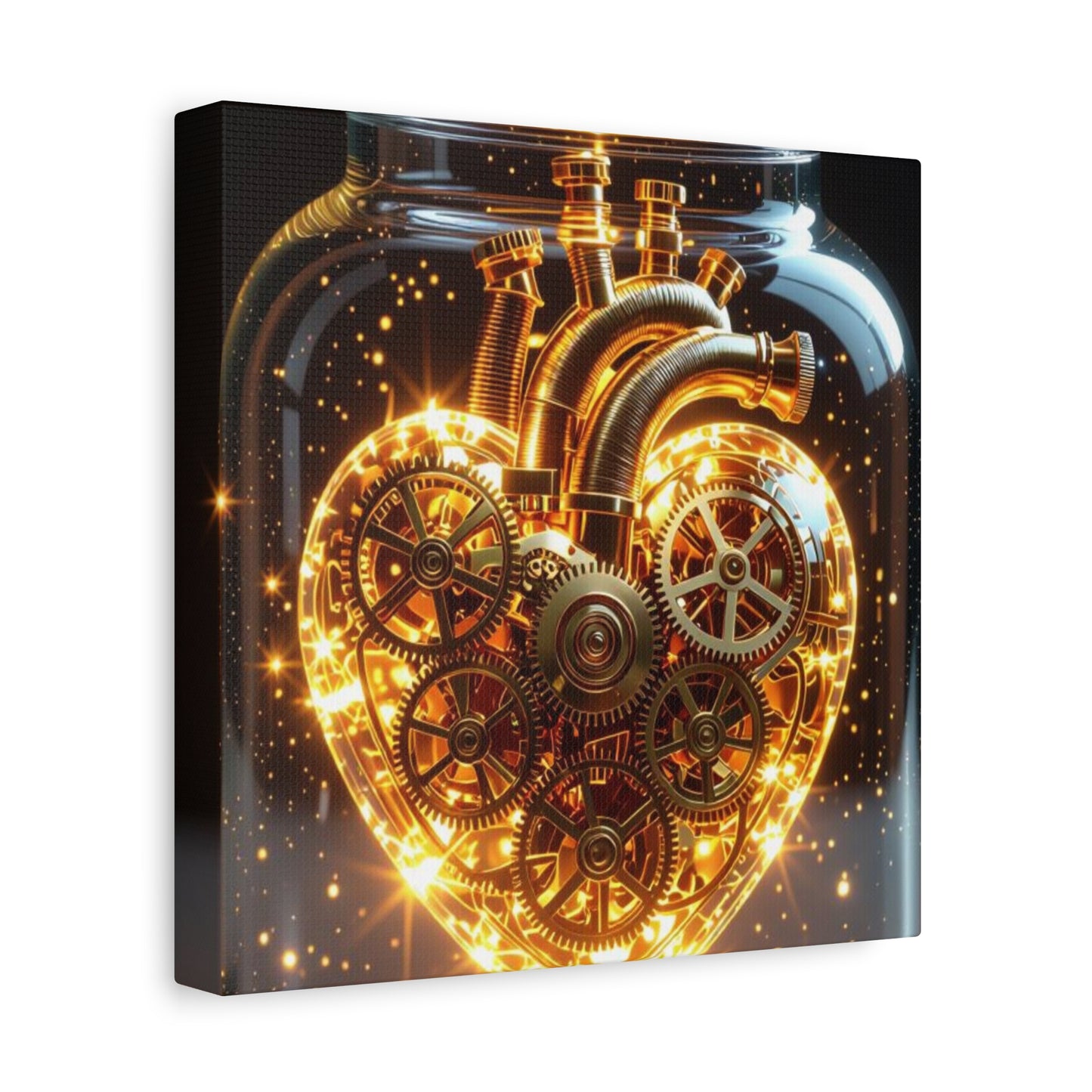 Steampunk Heart Canvas Wall Art, Perfect for Home Decor, Love Gifts, Industrial Style Decor, Unique Gift for Him/Her, Heart Gear Canvas