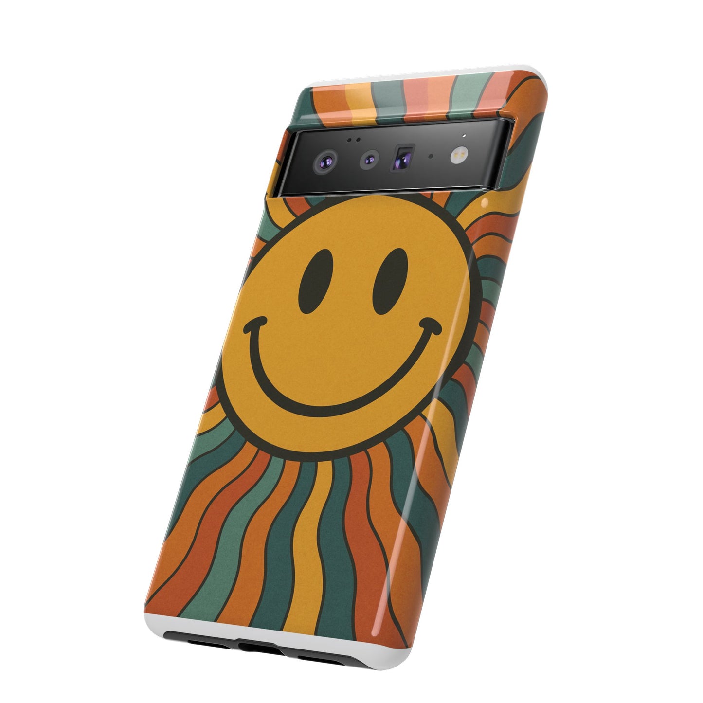 Colorful Smiley Phone Case, Retro Vibe Phone Cover, Cute Gift for Kids and Adults, Fun Protector for Everyday Use, Eco-Friendly Merchandise