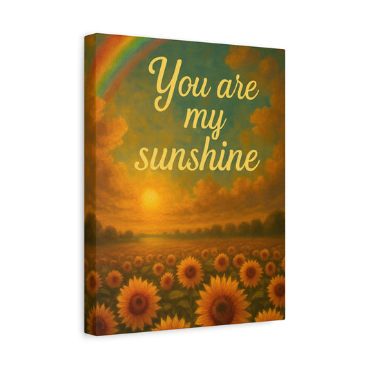Sunshine Canvas Wall Art, Inspirational Home Decor, Custom Motivational Print, Gift for Friends, Thoughtful Decoration