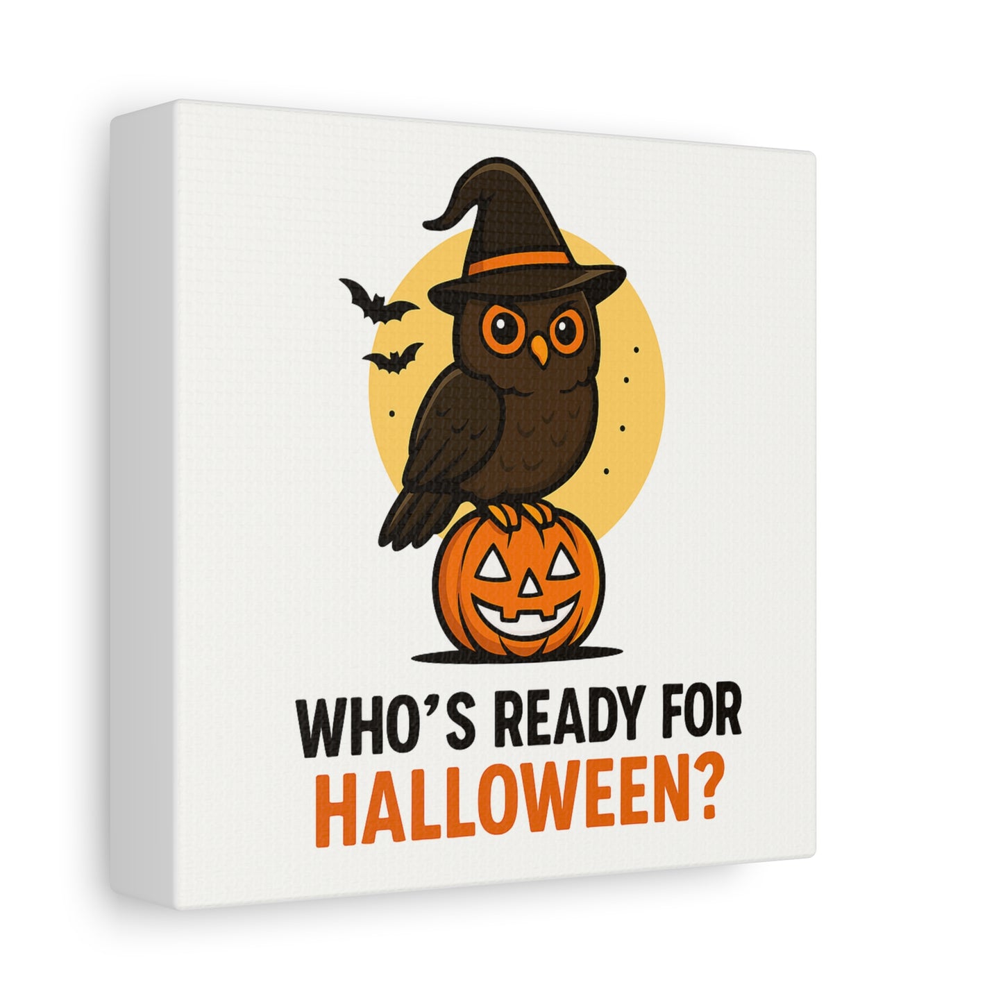 Halloween Owl Canvas Wall Art, Spooky Decor, Fall Home Decor, Holiday Wall Decor, Gift for Halloween Lovers