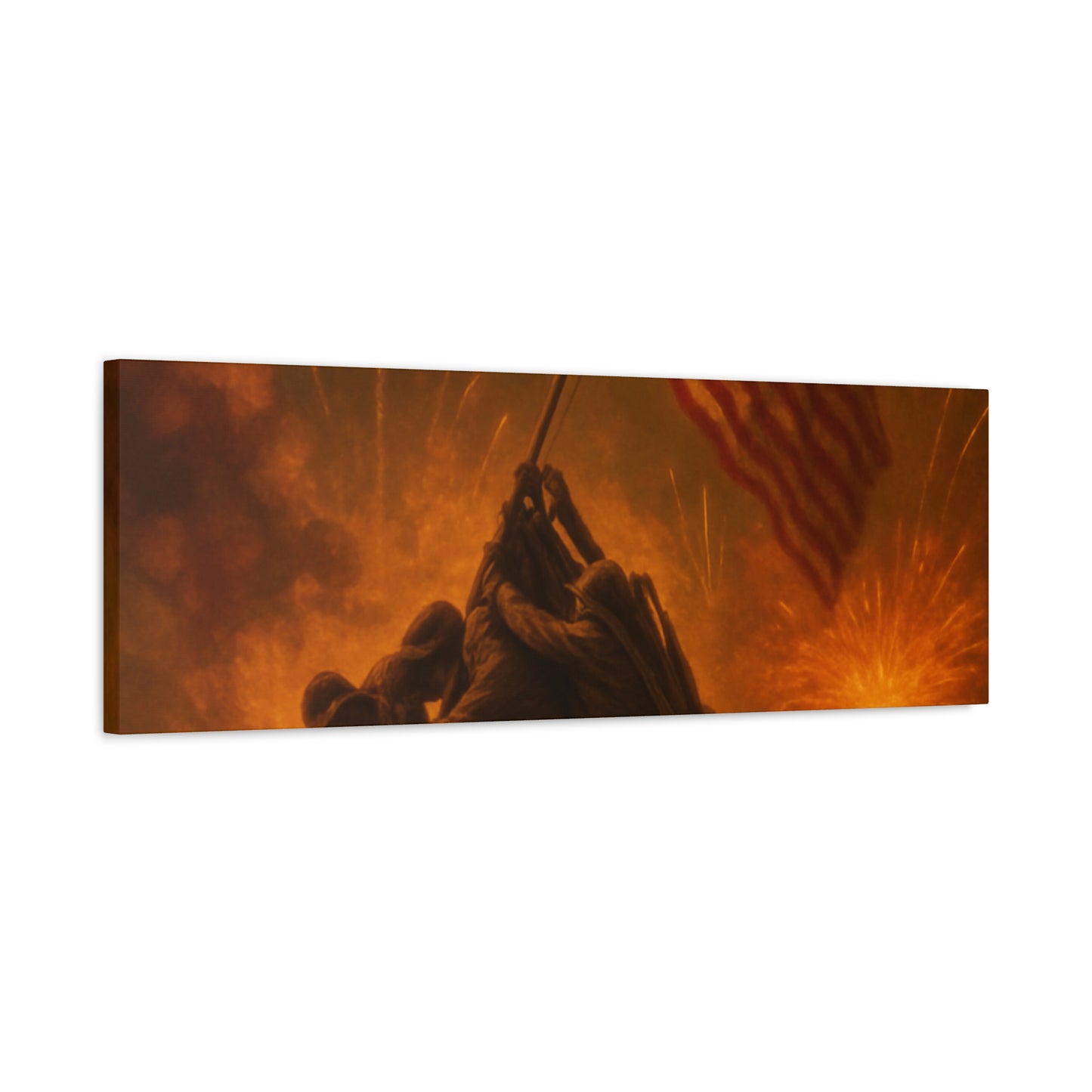 Patriotic Matte Canvas Wall Art, Military Tribute Decor, Independence Day Decoration, Veteran's Day Gift, Home Gallery Display