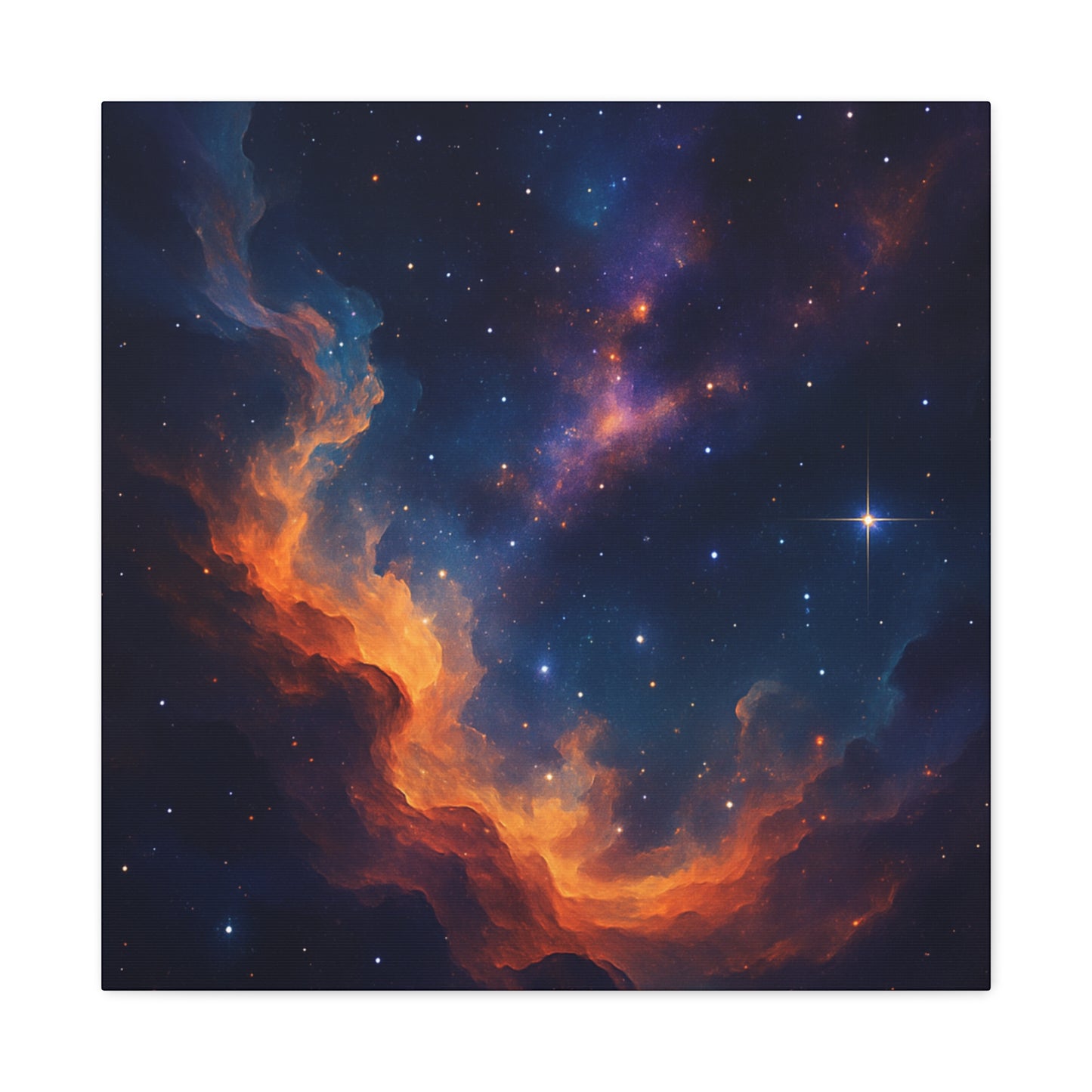 Stellar Flame – Nebula Canvas Art