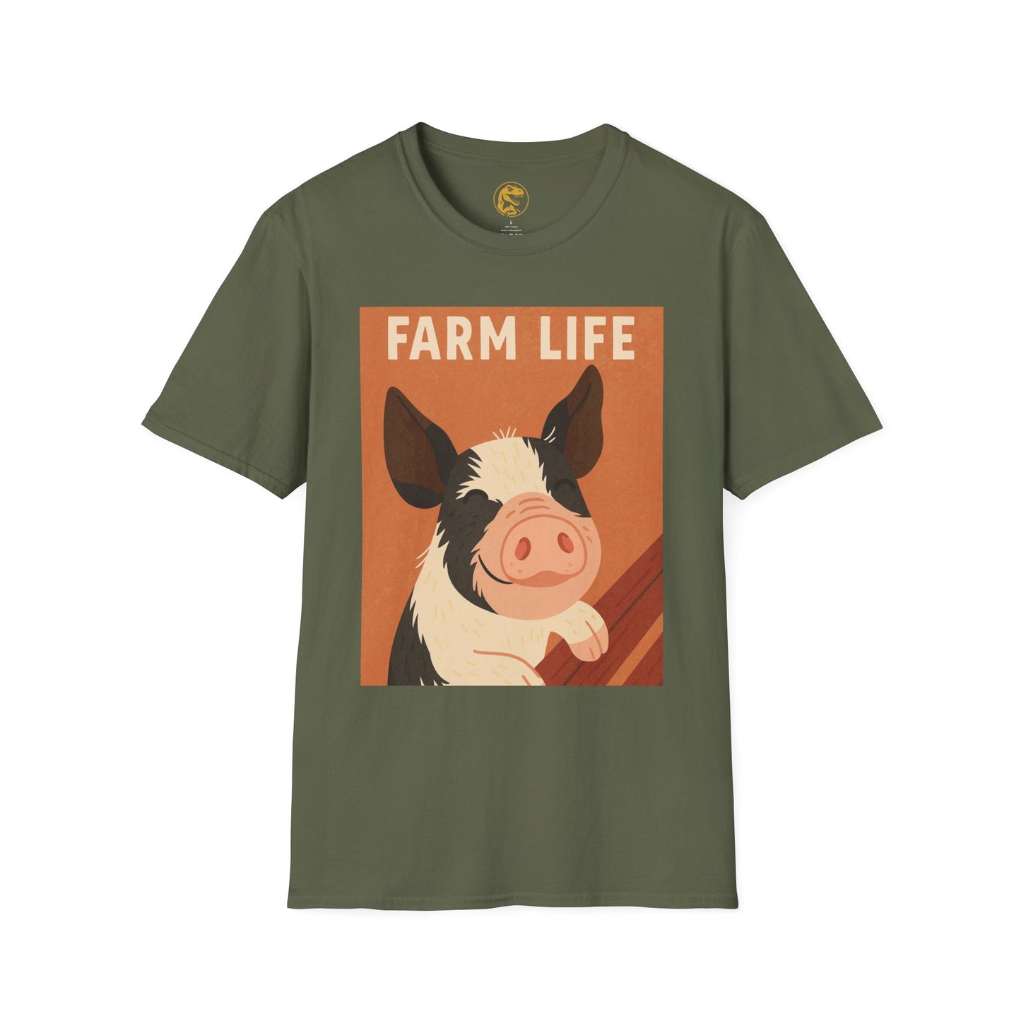 Farm Life pig Unisex Soft style T-Shirt, Casual Farm Tee, Cute Pig Graphic Shirt, Animal Lover Gift, Farm house Apparel