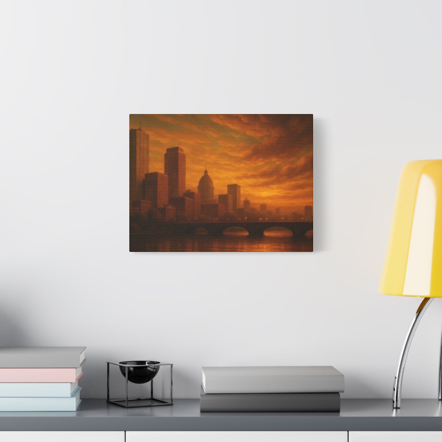 Sunset Cityscape Wall Art, Canvas Print, Home Decor, Urban Landscape, Unique Gift, Modern Art, Interior Design