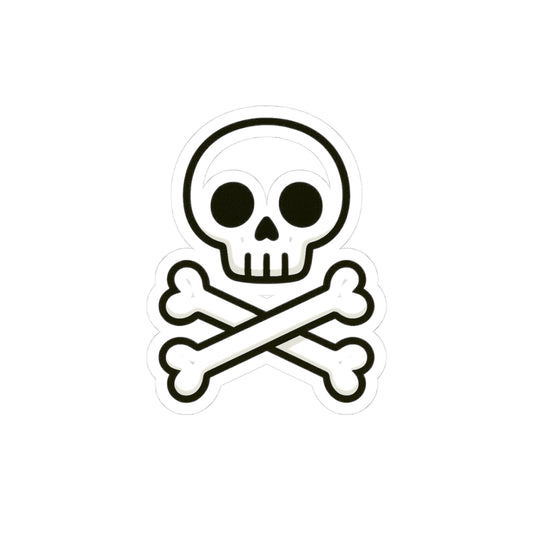 Skull and Crossbones Kiss-Cut Stickers | Edgy Laptop Decals, Vinyl Stickers for Water Bottles, Halloween Decor, Gothic Aesthetic
