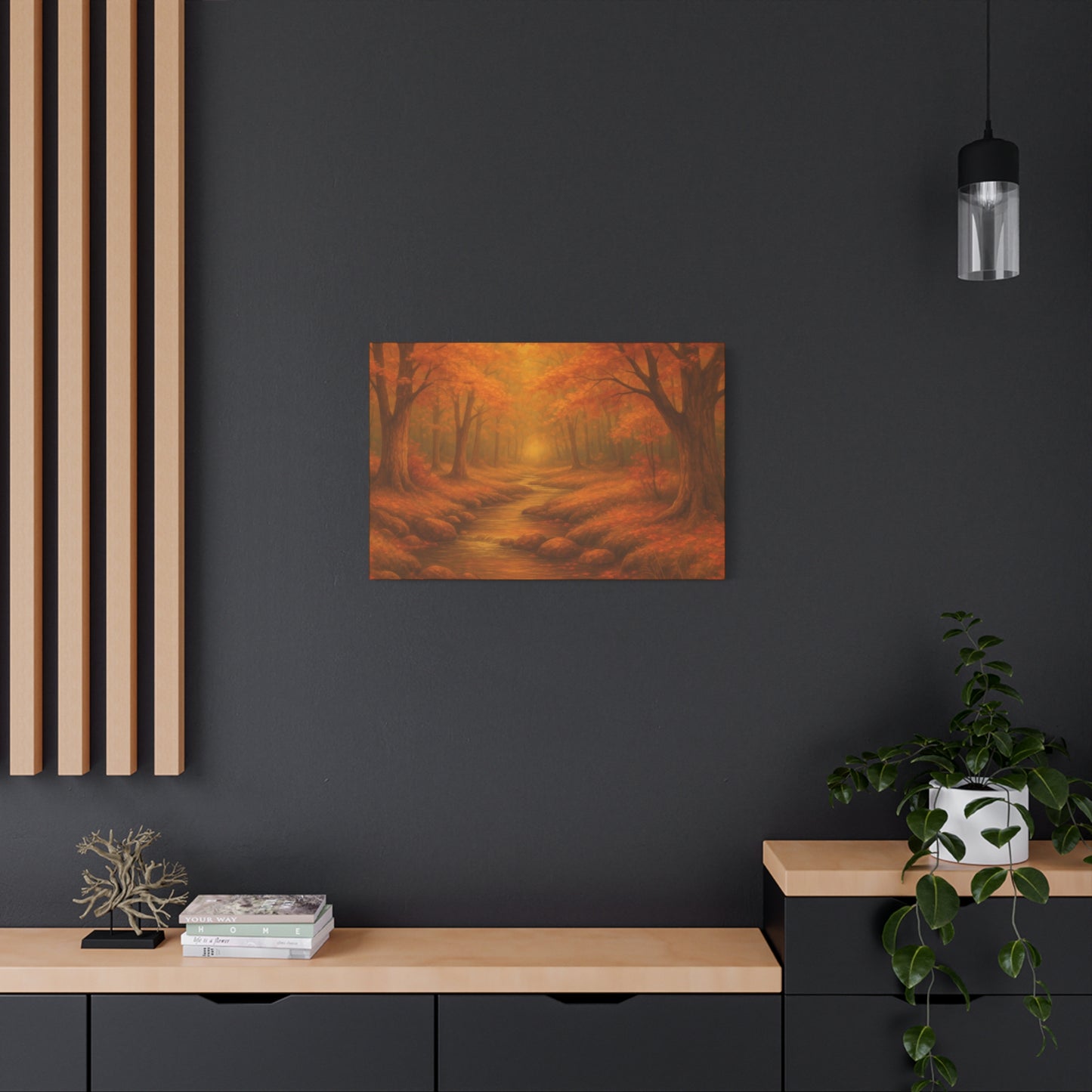 Autumn Landscape Canvas Print, Cozy Home Decor, Fall Wall Art, Nature Inspired Gift, Thanksgiving Decoration