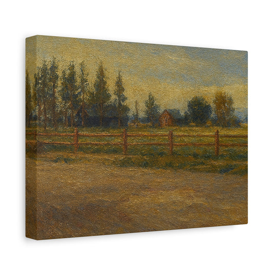 Rustic Landscape Canvas Print, Home Decor, Art for Living Room, Farmhouse Style, Gift for Art Lovers
