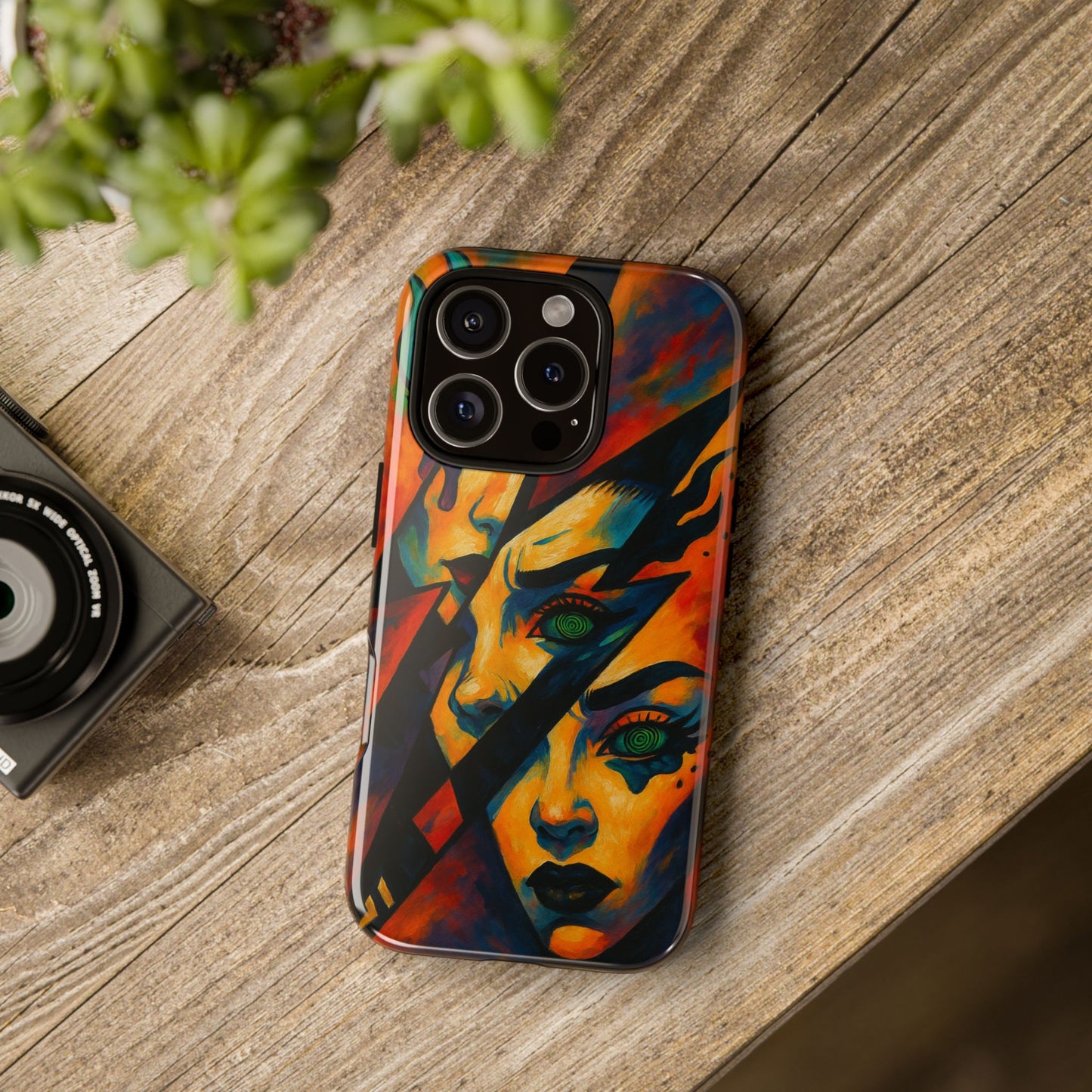 Vibrant Phone Case with Edgy Art, Tough Cases for Trendsetters, Unique Gift for Art Lovers, Colorful Phone Accessory, Protection and Style