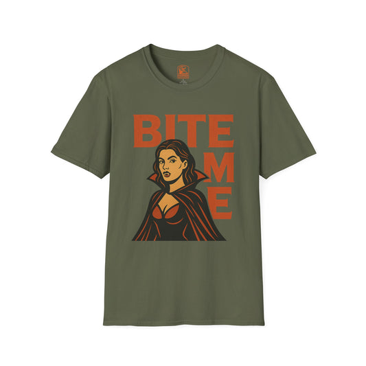 Vampire Bite Me T-Shirt, Halloween Costume Tee, Unisex Graphic Shirt, Spooky Party Outfit, Vampire Theme Fashion