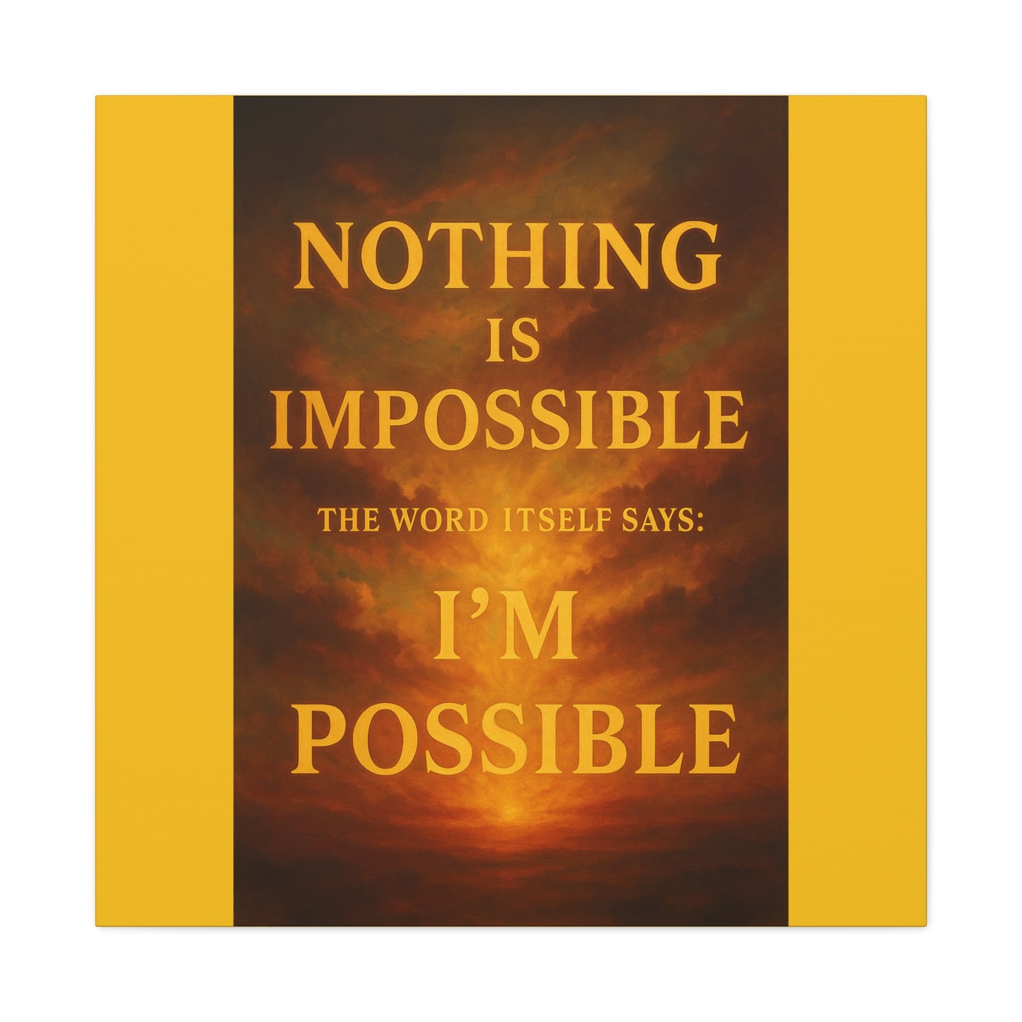 Inspirational Canvas Print, Motivational Wall Art, Positive Quote Decor, Home Office Wall Art, Gift for Dreamers