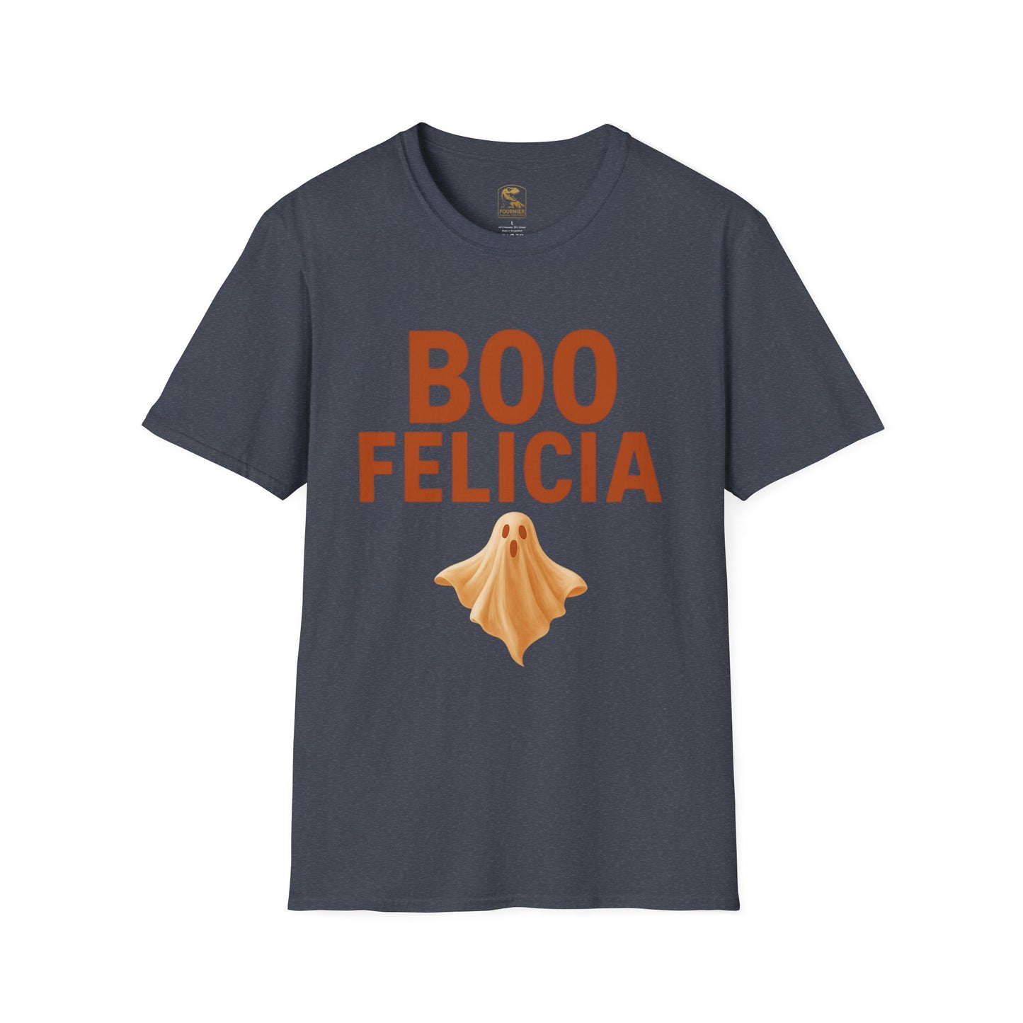 Boo Felicia Ghost Tee, Unisex Halloween T-Shirt, Funny Spirit Shirt, Casual Fall Apparel, Halloween Party Outfit, Cute Ghost Design