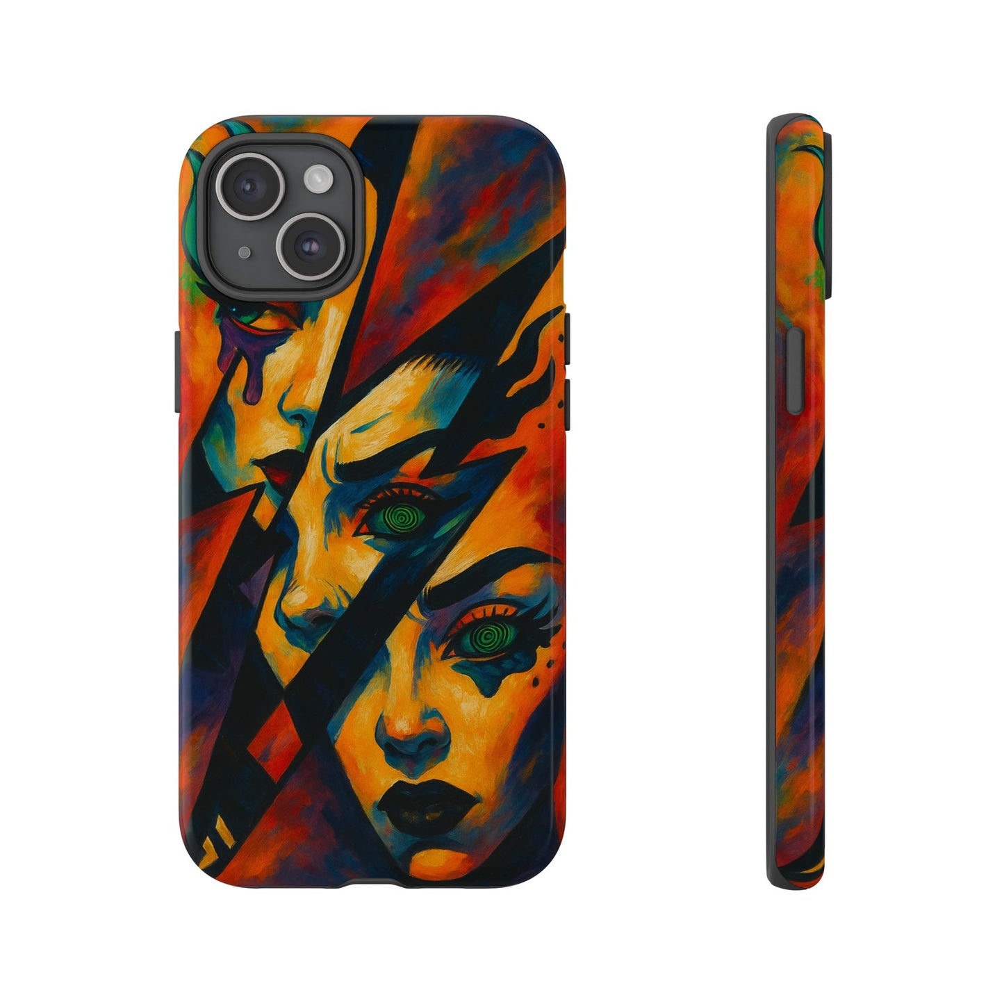 Vibrant Phone Case with Edgy Art, Tough Cases for Trendsetters, Unique Gift for Art Lovers, Colorful Phone Accessory, Protection and Style