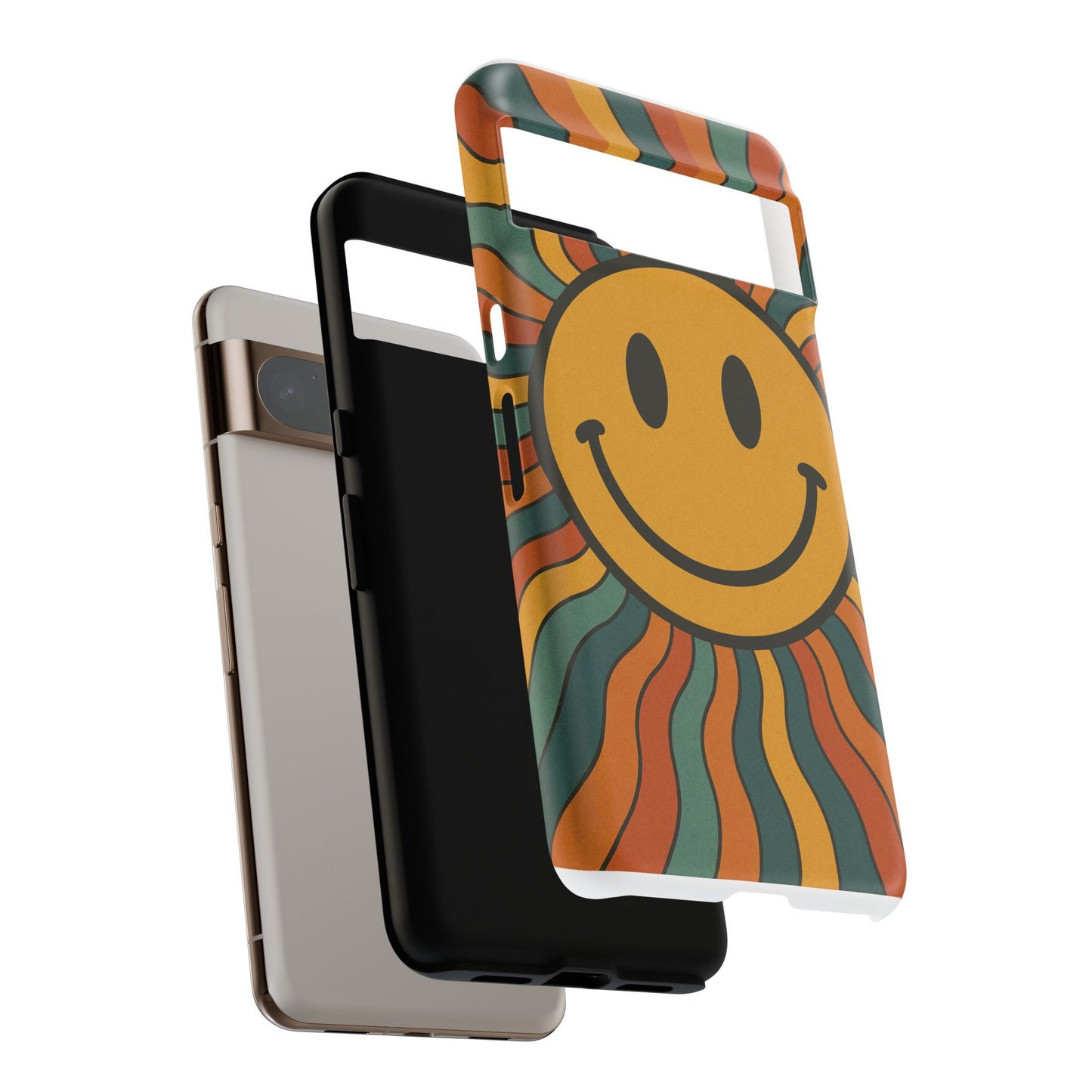 Colorful Smiley Phone Case, Retro Vibe Phone Cover, Cute Gift for Kids and Adults, Fun Protector for Everyday Use, Eco-Friendly Merchandise