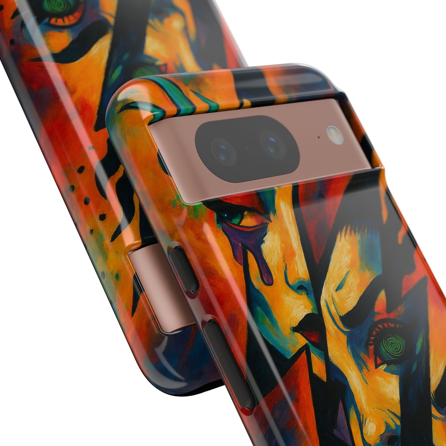 Vibrant Phone Case with Edgy Art, Tough Cases for Trendsetters, Unique Gift for Art Lovers, Colorful Phone Accessory, Protection and Style