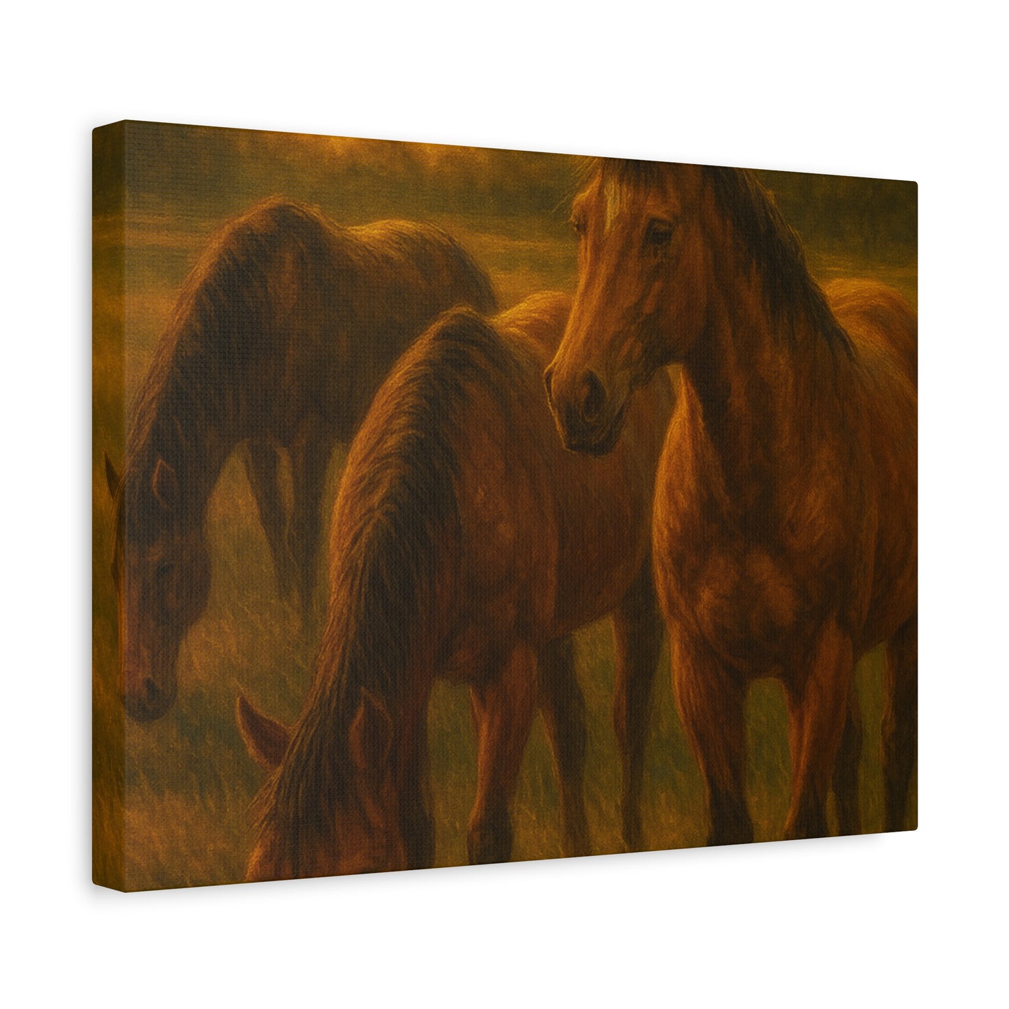 Rustic Horse Artwork Canvas, Equine Home Decor, Horse Lover Gift, Farmhouse Wall Art, Equestrian Decor, Nature Inspired