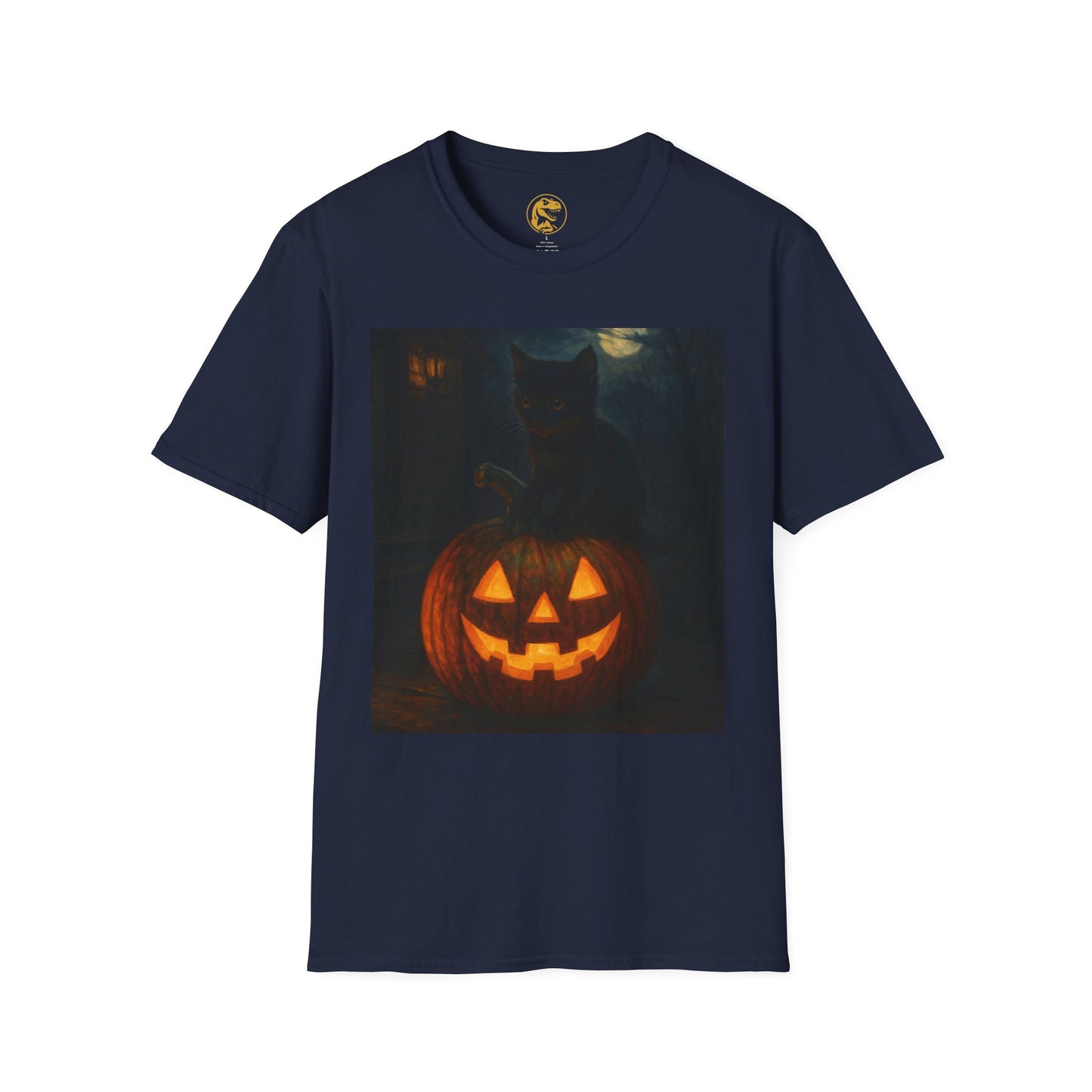 Halloween Cat & Pumpkin T-Shirt | Fall Shirt, Unisex Tee, Halloween Costume, Autumn Apparel, Spooky Gift