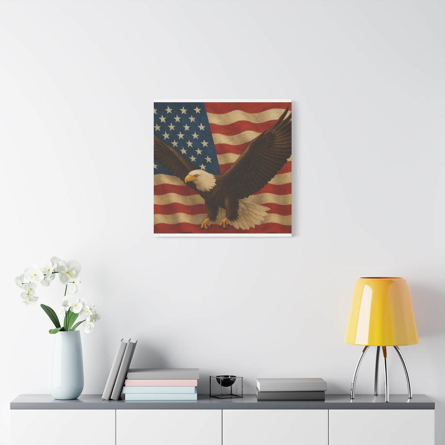 American Eagle Canvas Wall Art, Patriotic Home Decor, Stretched Artwork for Veterans, Independence Day Gift, 12x16 Inch Canvas, [...]