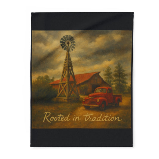 Cozy Rustic Blanket with Truck Design, Perfect for Home Decor, Gifts, Camping, Festivals, and Cozy Nights