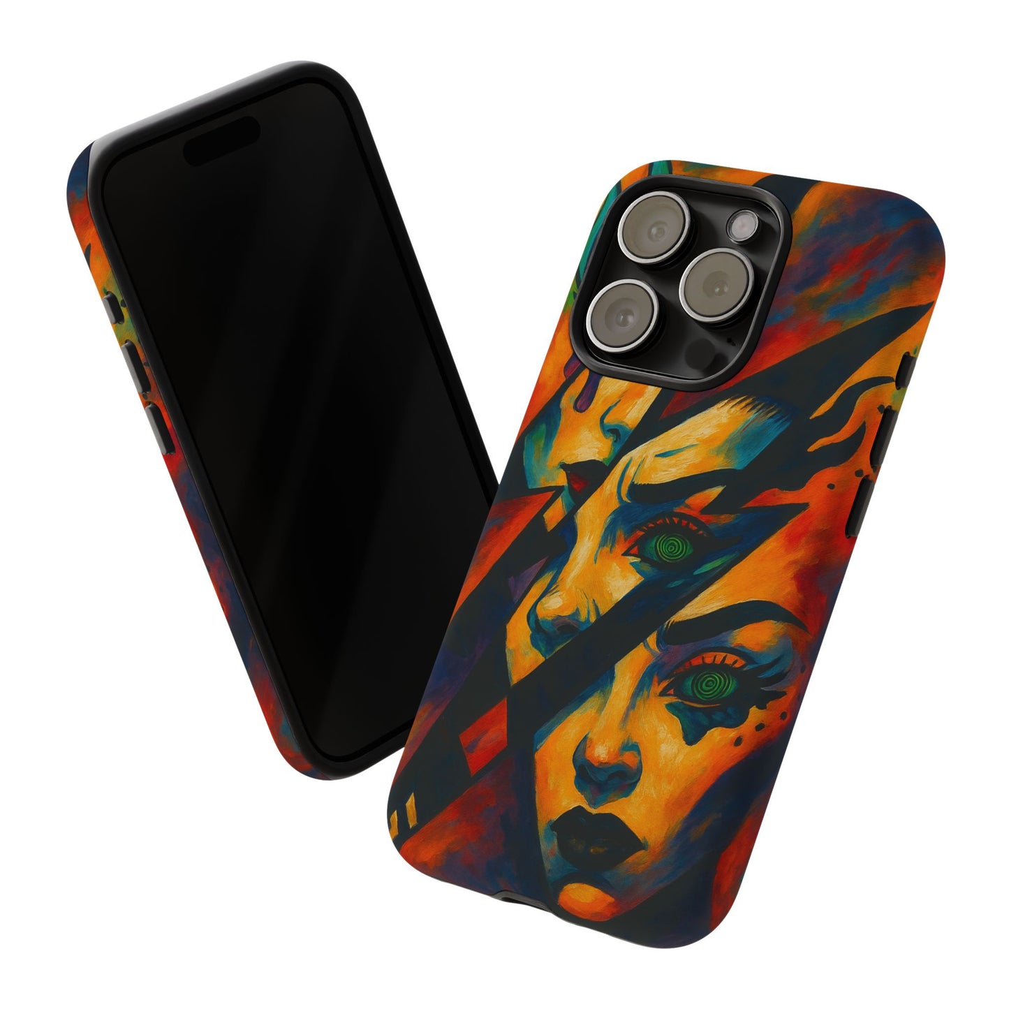 Vibrant Phone Case with Edgy Art, Tough Cases for Trendsetters, Unique Gift for Art Lovers, Colorful Phone Accessory, Protection and Style