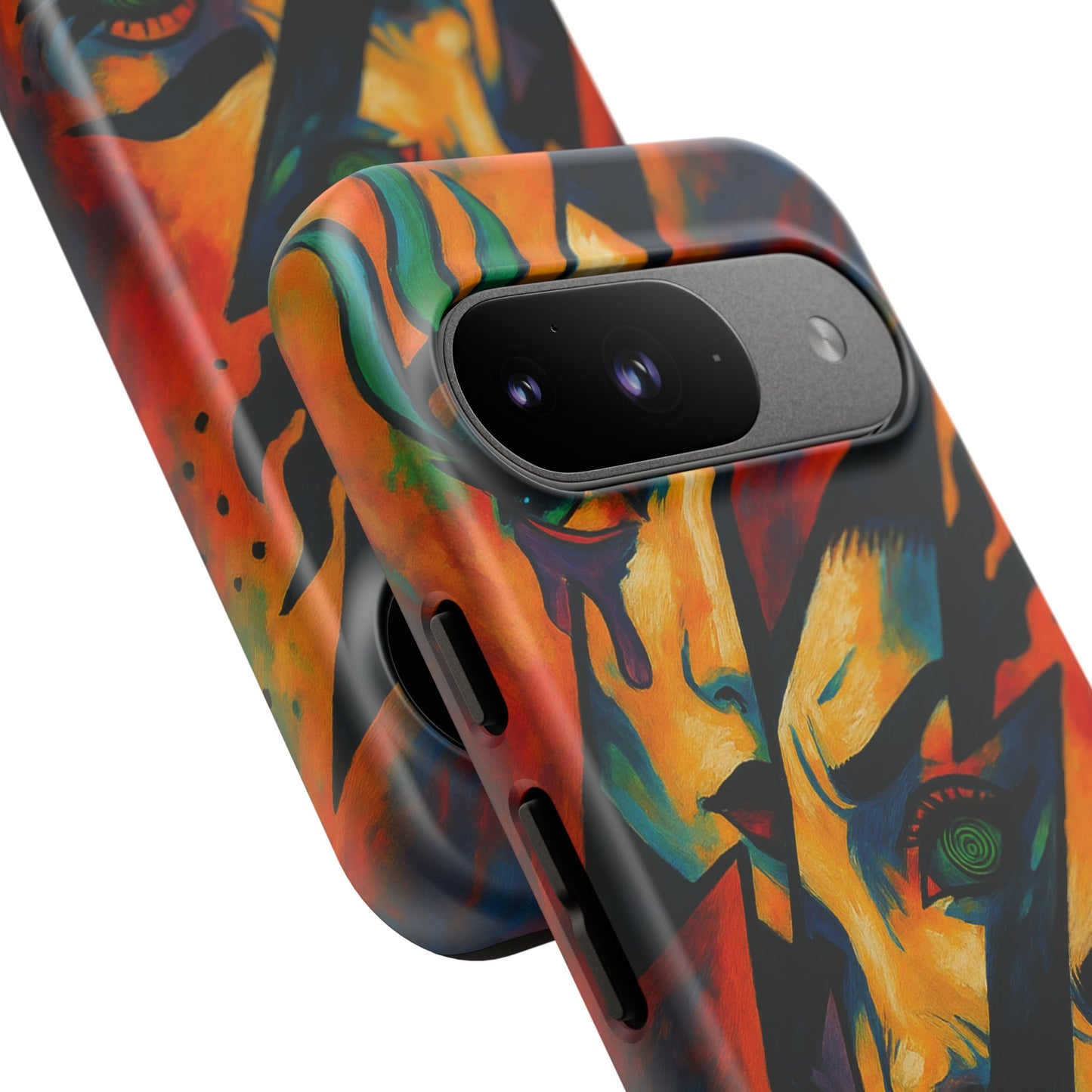 Vibrant Phone Case with Edgy Art, Tough Cases for Trendsetters, Unique Gift for Art Lovers, Colorful Phone Accessory, Protection and Style