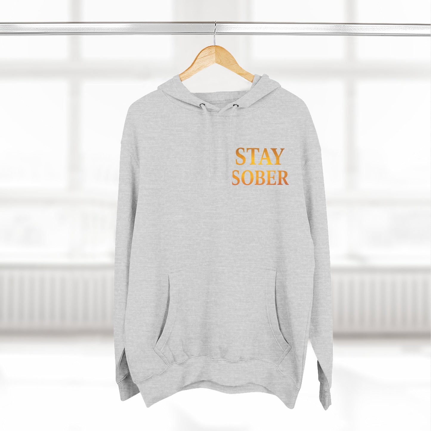 Inspirational Fleece Hoodie, Motivational Gift for Wellness, Stay Sober Apparel, Positive Affirmation Hoodie, Recovery Support Clothing