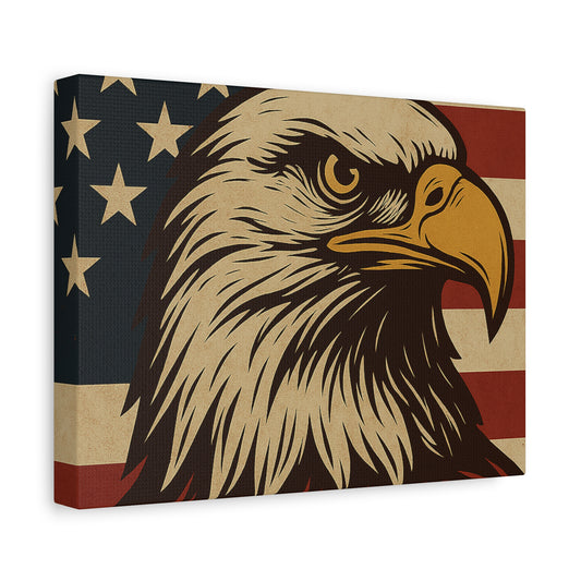 American Pride – Bald Eagle Canvas Art