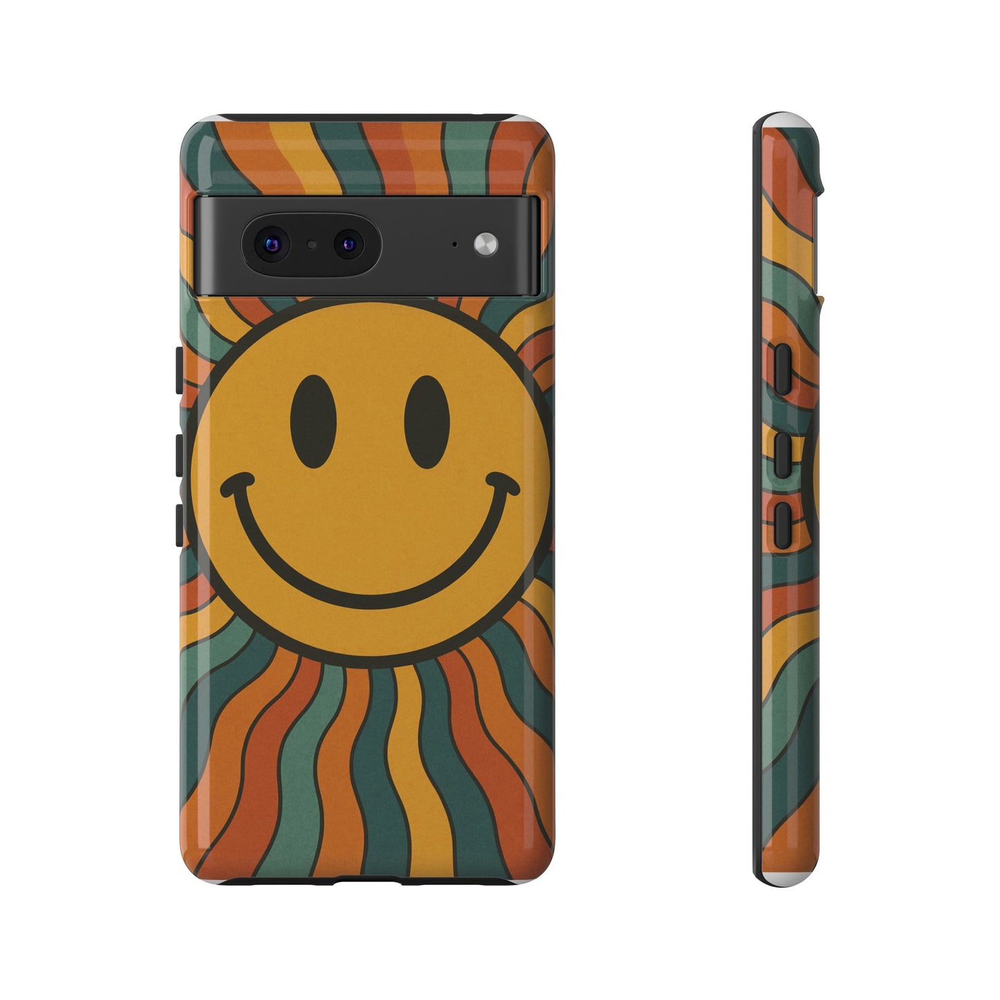 Colorful Smiley Phone Case, Retro Vibe Phone Cover, Cute Gift for Kids and Adults, Fun Protector for Everyday Use, Eco-Friendly Merchandise