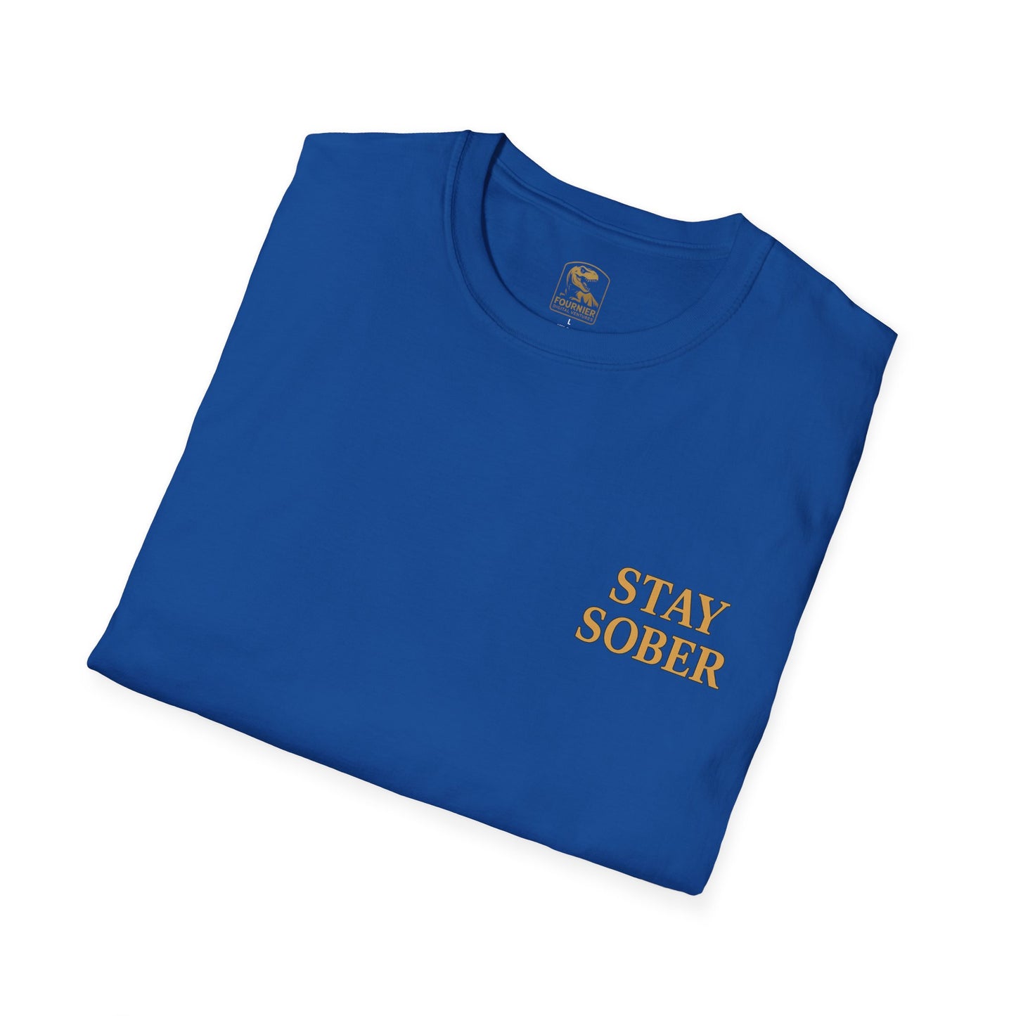 Sobriety Motivation Tee Shirt - Unisex Softstyle T-Shirt All Gas No Breaks Stay Strong Be Real