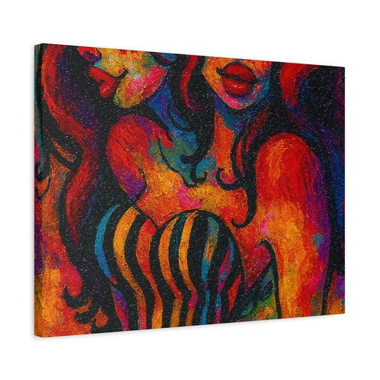 Vibrant Canvas Art Print, Colorful Wall Decor, Artistic Gift for Art Lovers, Home Decoration, Unique Living Room Accent