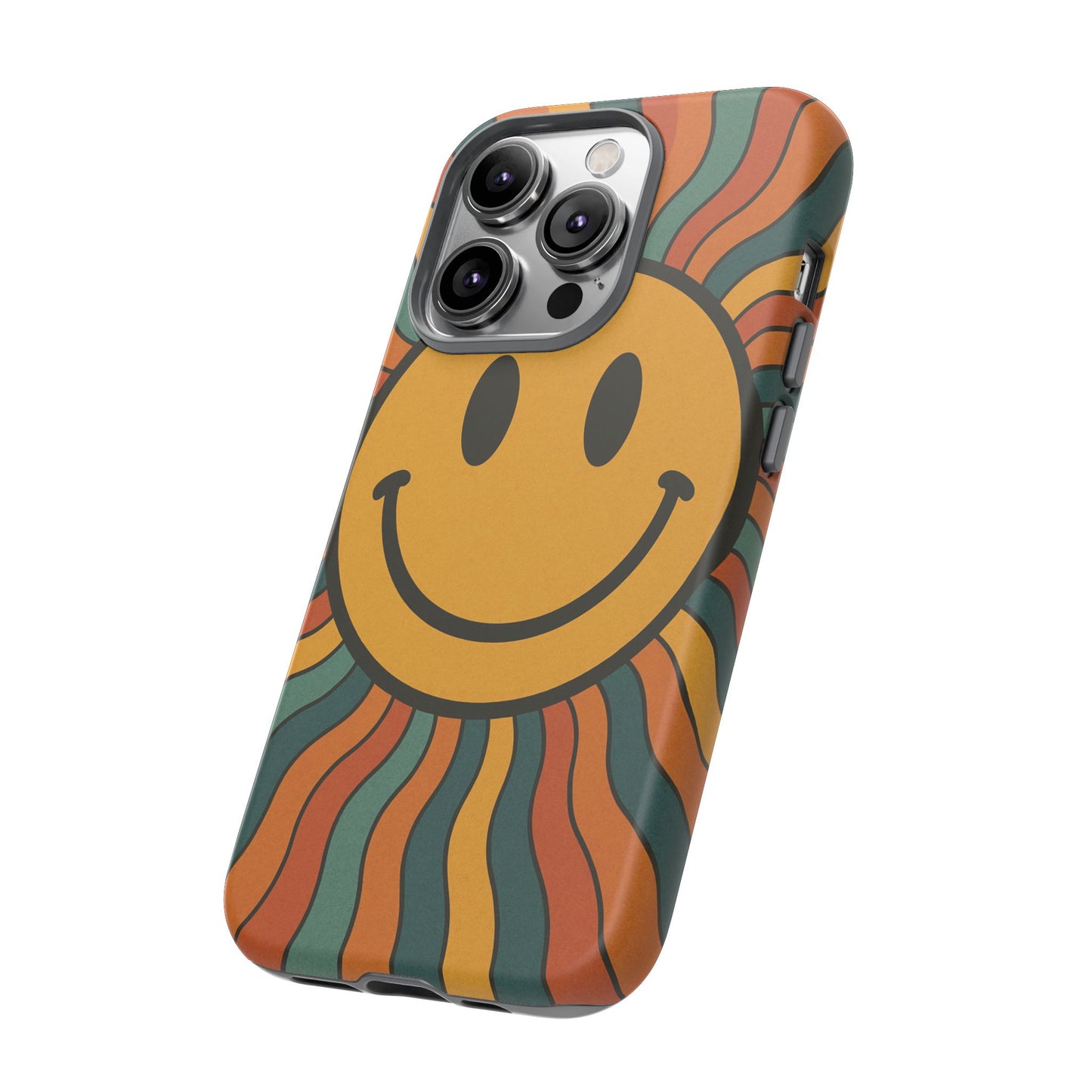 Colorful Smiley Phone Case, Retro Vibe Phone Cover, Cute Gift for Kids and Adults, Fun Protector for Everyday Use, Eco-Friendly Merchandise