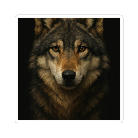 Wolf Kiss-Cut Stickers, Decorative Art Stickers, Laptop Stickers, Animal Lover Gifts, Wilderness Decor, Nature Stickers, Unique Wall Art