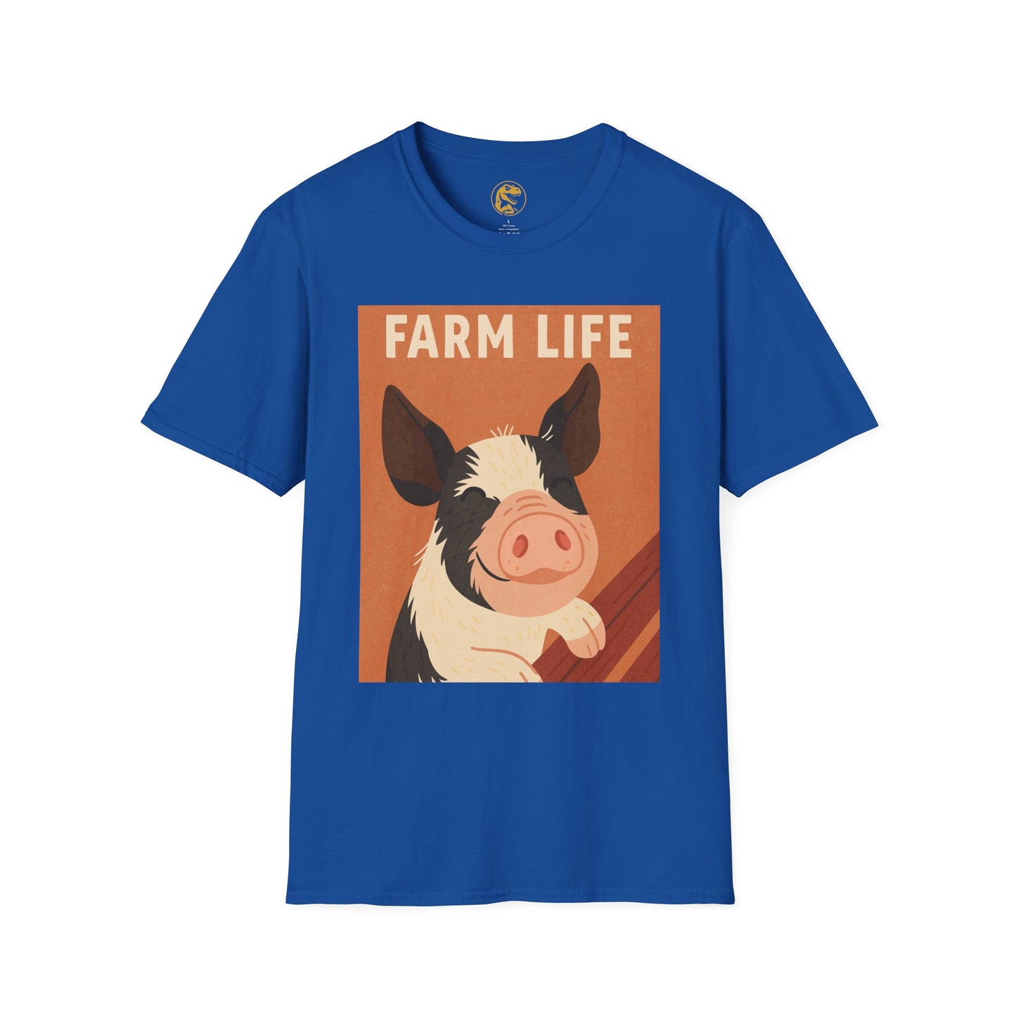 Farm Life pig Unisex Soft style T-Shirt, Casual Farm Tee, Cute Pig Graphic Shirt, Animal Lover Gift, Farm house Apparel