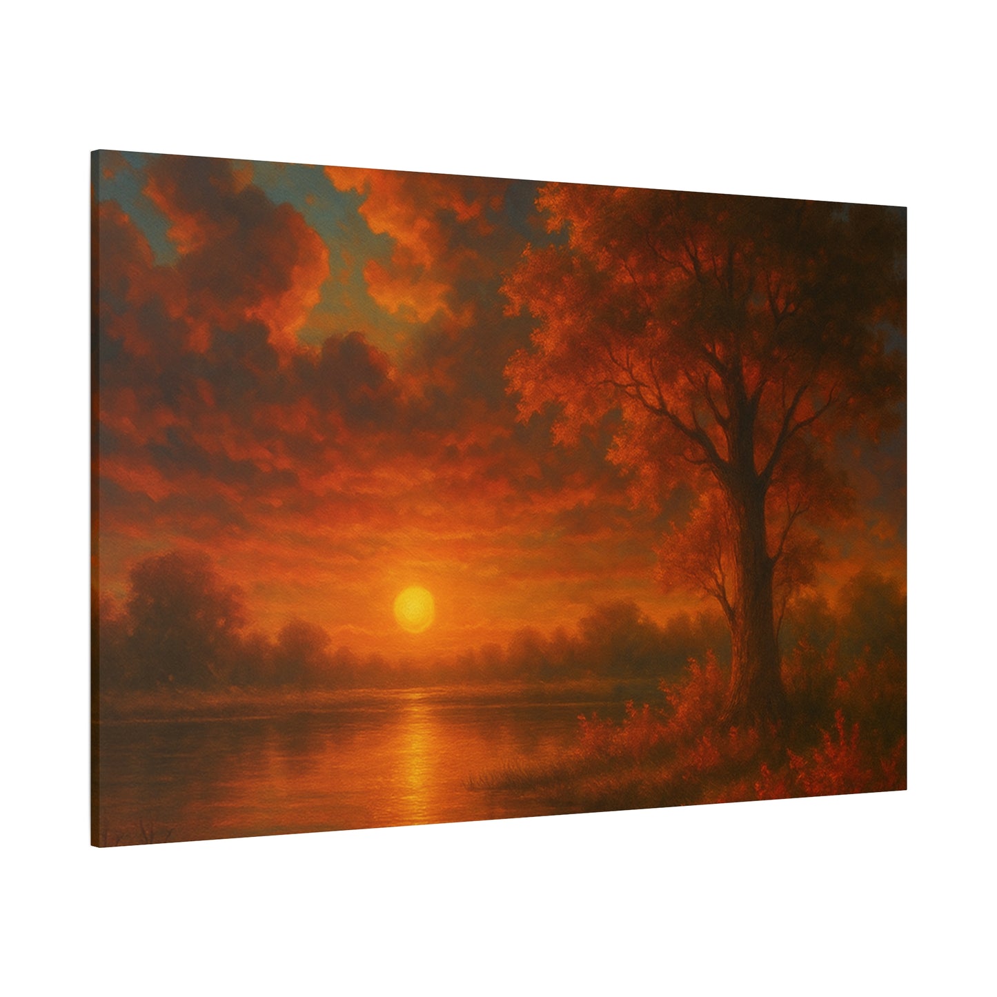 Serene Sunset Canvas Wall Art, Nature Decor, Home Aesthetic, Gift for Art Lovers, Inspiring Wall Hanging, Living Room Decoration