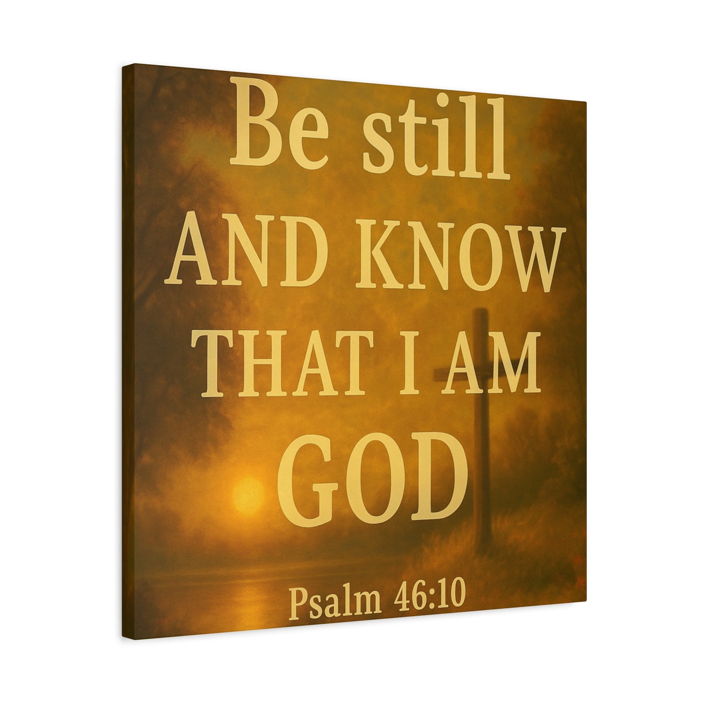 Inspirational Canvas Wall Art, Faith Decor, Christian Gift, Spiritual Home Decor, Wall Hanging, Psalm 46:10 Quote