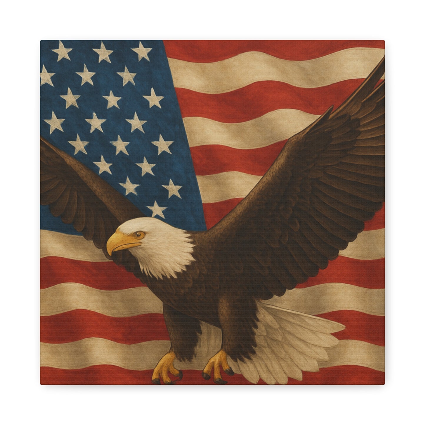American Eagle Canvas Wall Art, Patriotic Home Decor, Stretched Artwork for Veterans, Independence Day Gift, 12x16 Inch Canvas, [...]