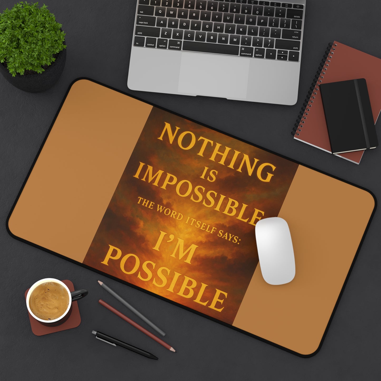 Motivational Desk Mat - I'm Possible Inspirational Office Decor, Gift for Students and Professionals, Home Office Accessory, Modern [...]