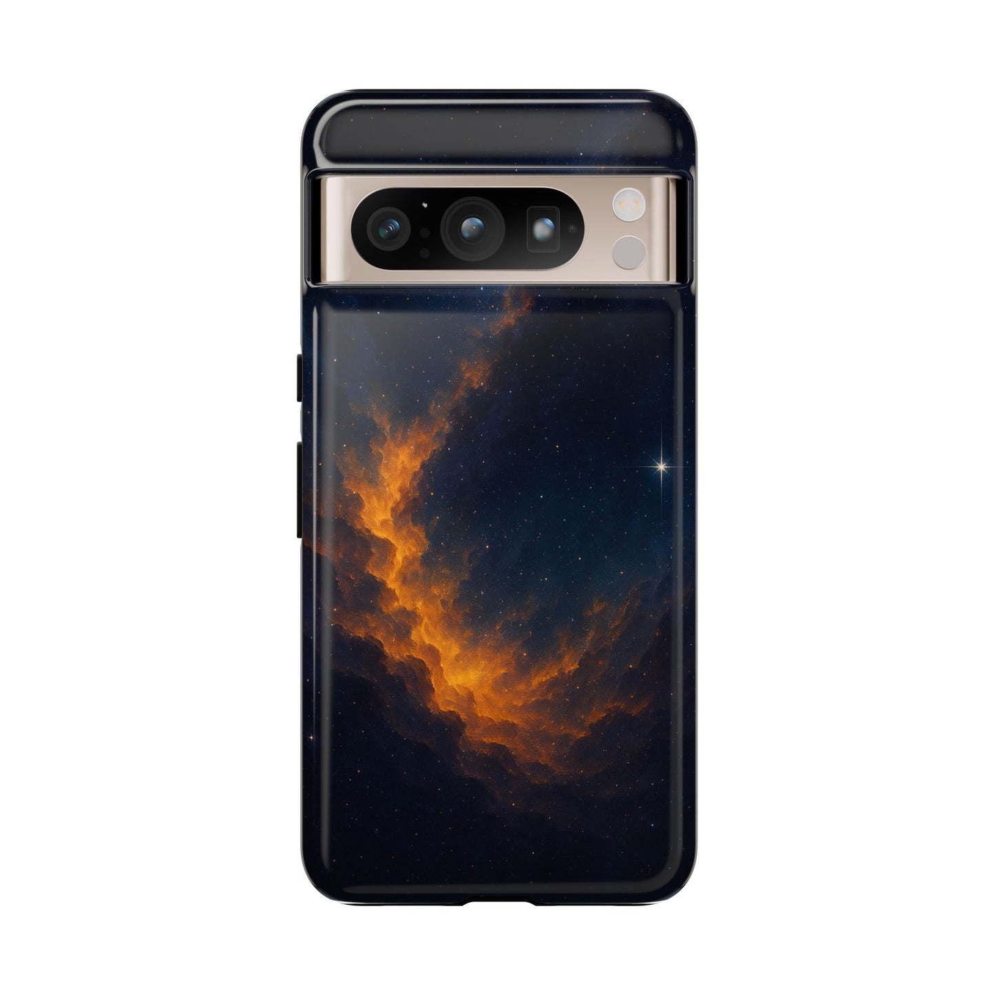 Stellar Flame – Cosmic Nebula Art Phone Case