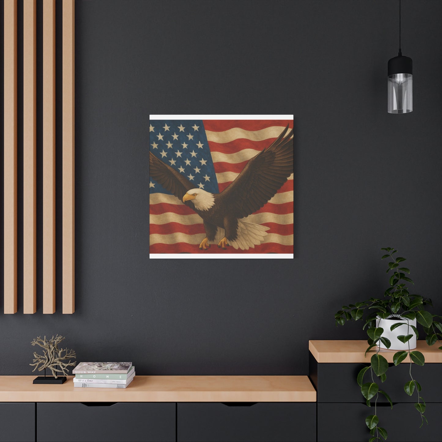 American Eagle Canvas Wall Art, Patriotic Home Decor, Stretched Artwork for Veterans, Independence Day Gift, 12x16 Inch Canvas, [...]