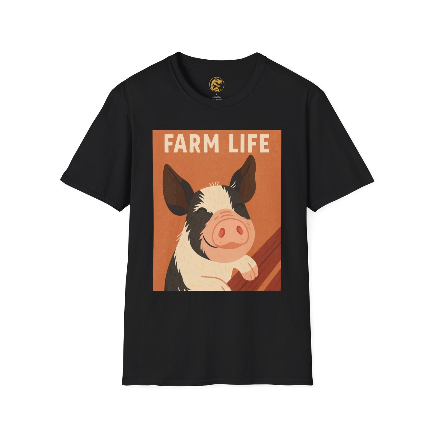 Farm Life pig Unisex Soft style T-Shirt, Casual Farm Tee, Cute Pig Graphic Shirt, Animal Lover Gift, Farm house Apparel