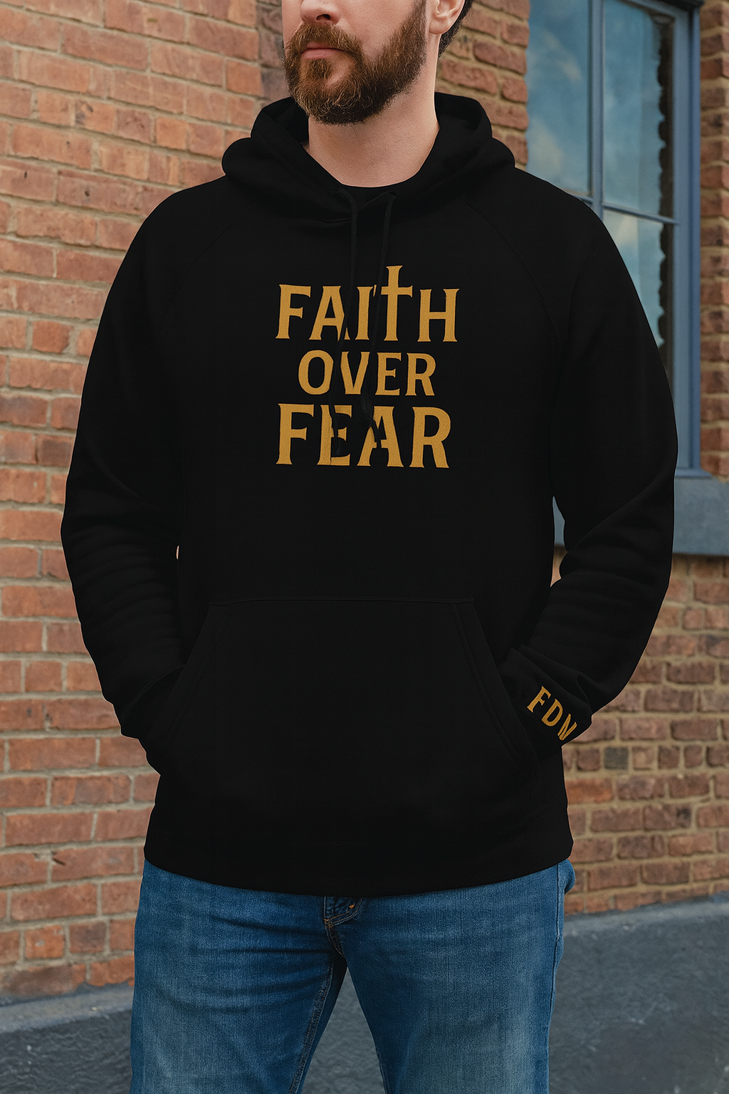 Faith Over Fear Hoodie, Unisex Tri-Blend Hoodie, Inspirational Sweatshirt, Motivational Clothing, Faith-Based Gifts, Religious Apparel
