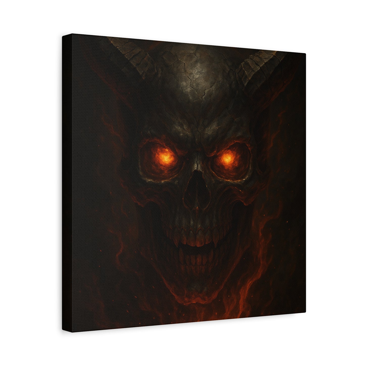 Gothic Wall Art Canvas, Dark Decor for Halloween, Gift for Horror Fans, Scary Home Wall Hanging, Edgy Room Decor