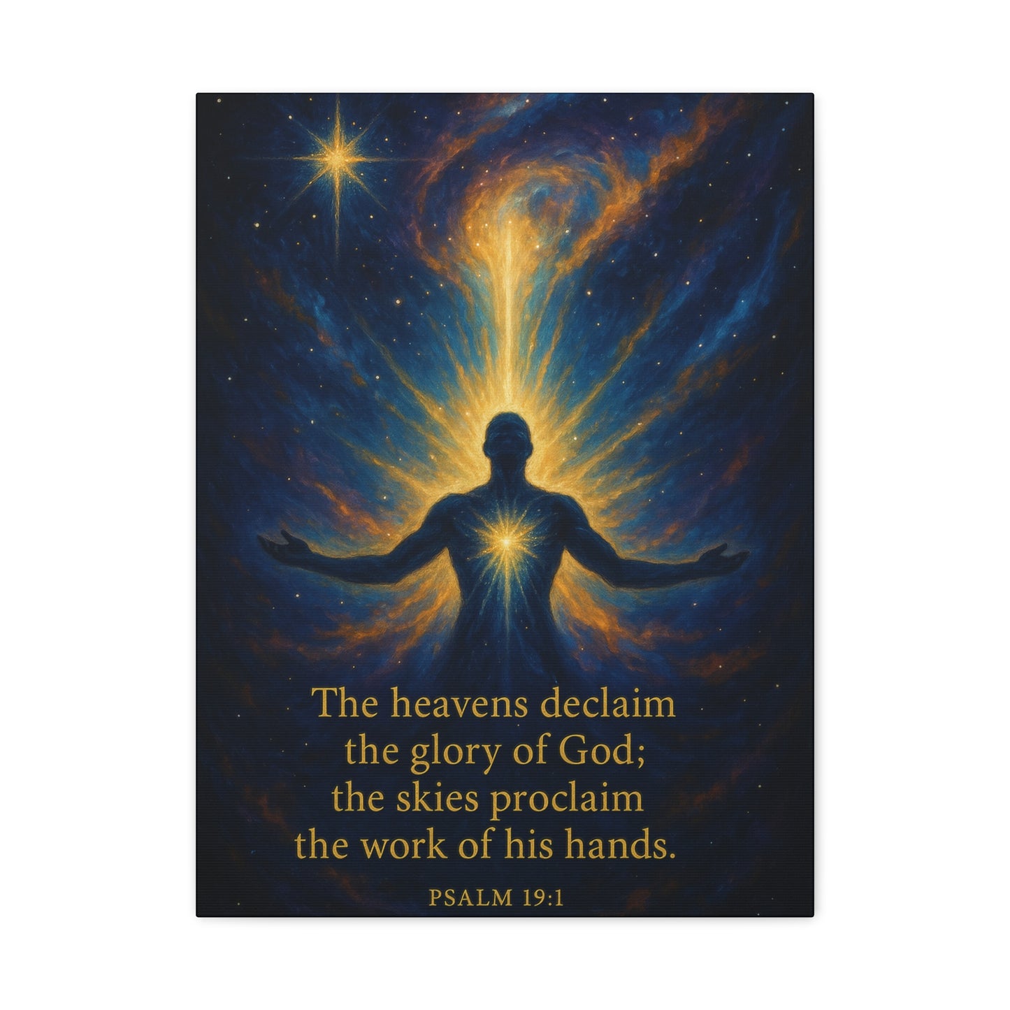 Inspirational Canvas Wall Art - Psalm 19:1