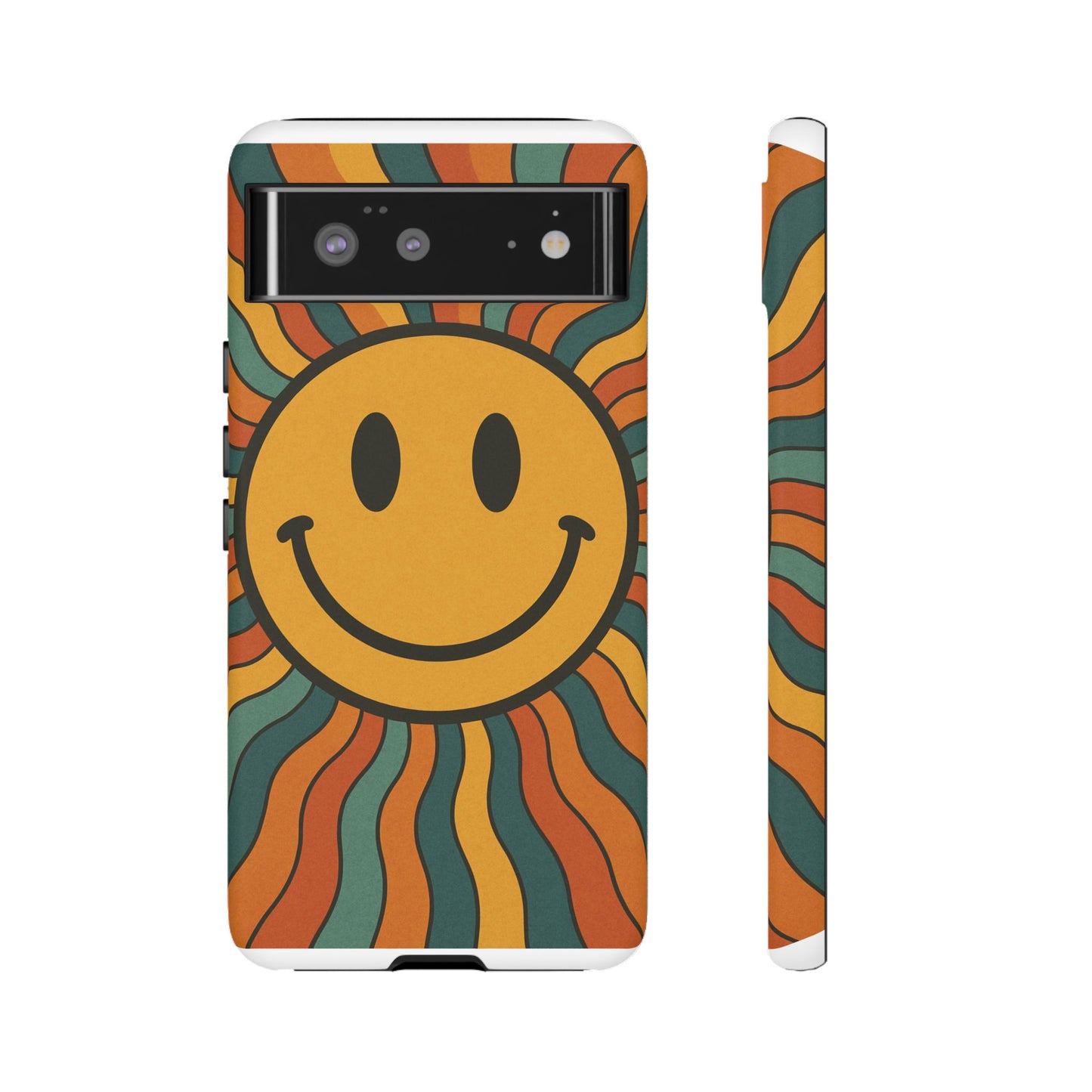 Colorful Smiley Phone Case, Retro Vibe Phone Cover, Cute Gift for Kids and Adults, Fun Protector for Everyday Use, Eco-Friendly Merchandise