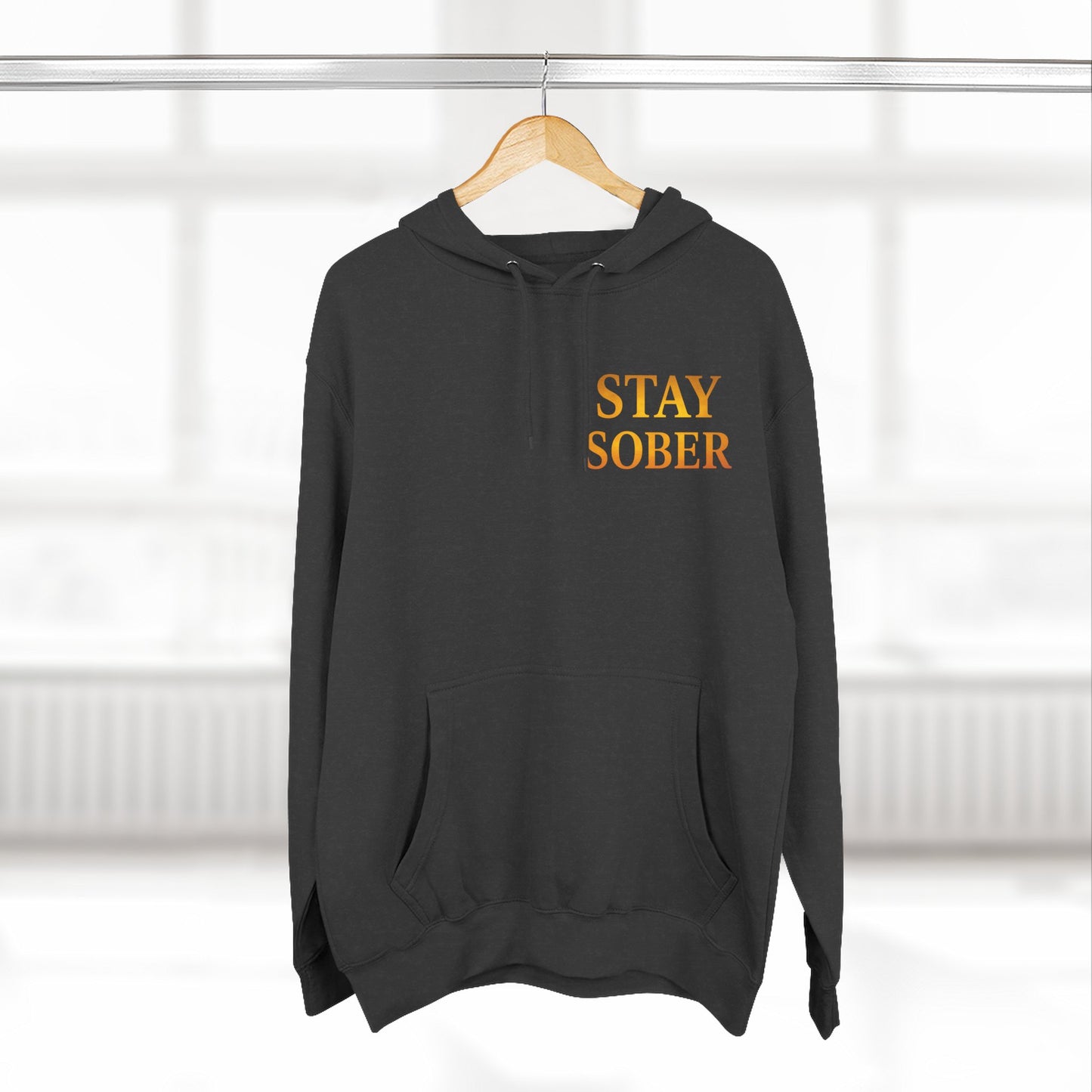 Inspirational Fleece Hoodie, Motivational Gift for Wellness, Stay Sober Apparel, Positive Affirmation Hoodie, Recovery Support Clothing