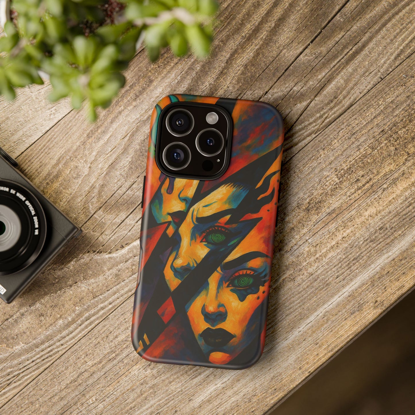 Vibrant Phone Case with Edgy Art, Tough Cases for Trendsetters, Unique Gift for Art Lovers, Colorful Phone Accessory, Protection and Style