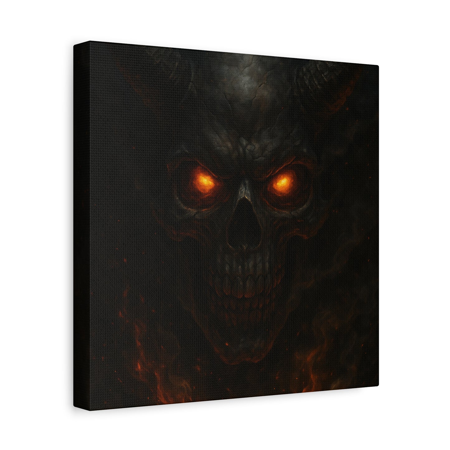 Dark Fantasy Wall Art, Matte Canvas with Fiery Skull Design, Demon Home Decor, Gothic Wall Decor, Unique Gift for Halloween, Edgy [...]